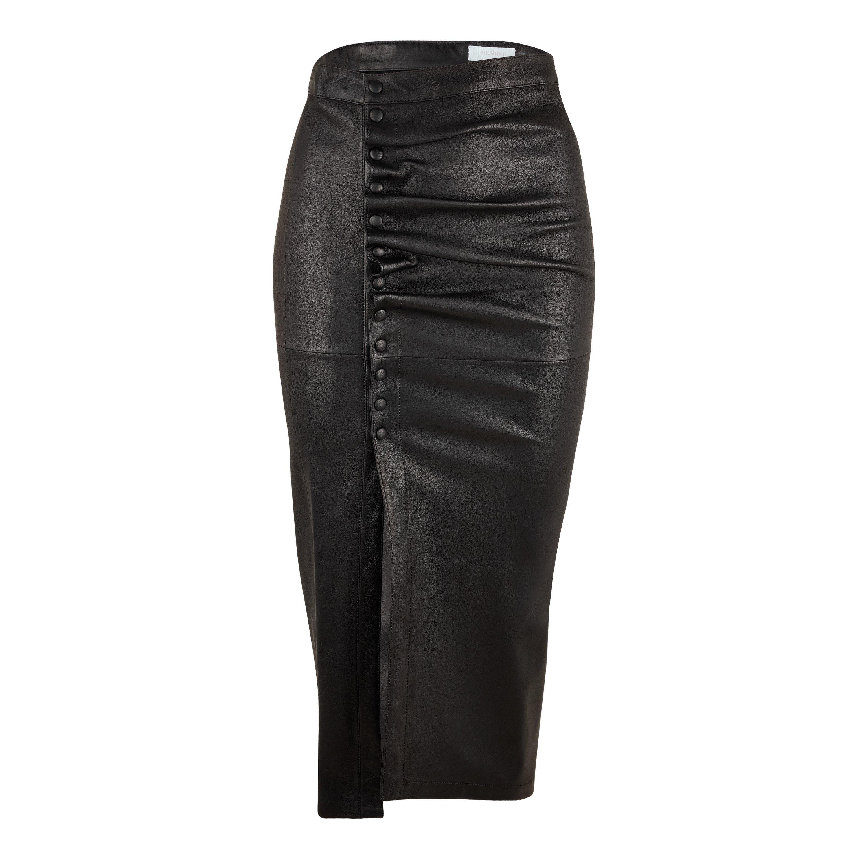 Black - Rabanne - Midi Leather Skirt - 5