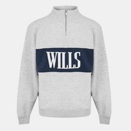 Jack Wills Logo Quarter Zip Fleece