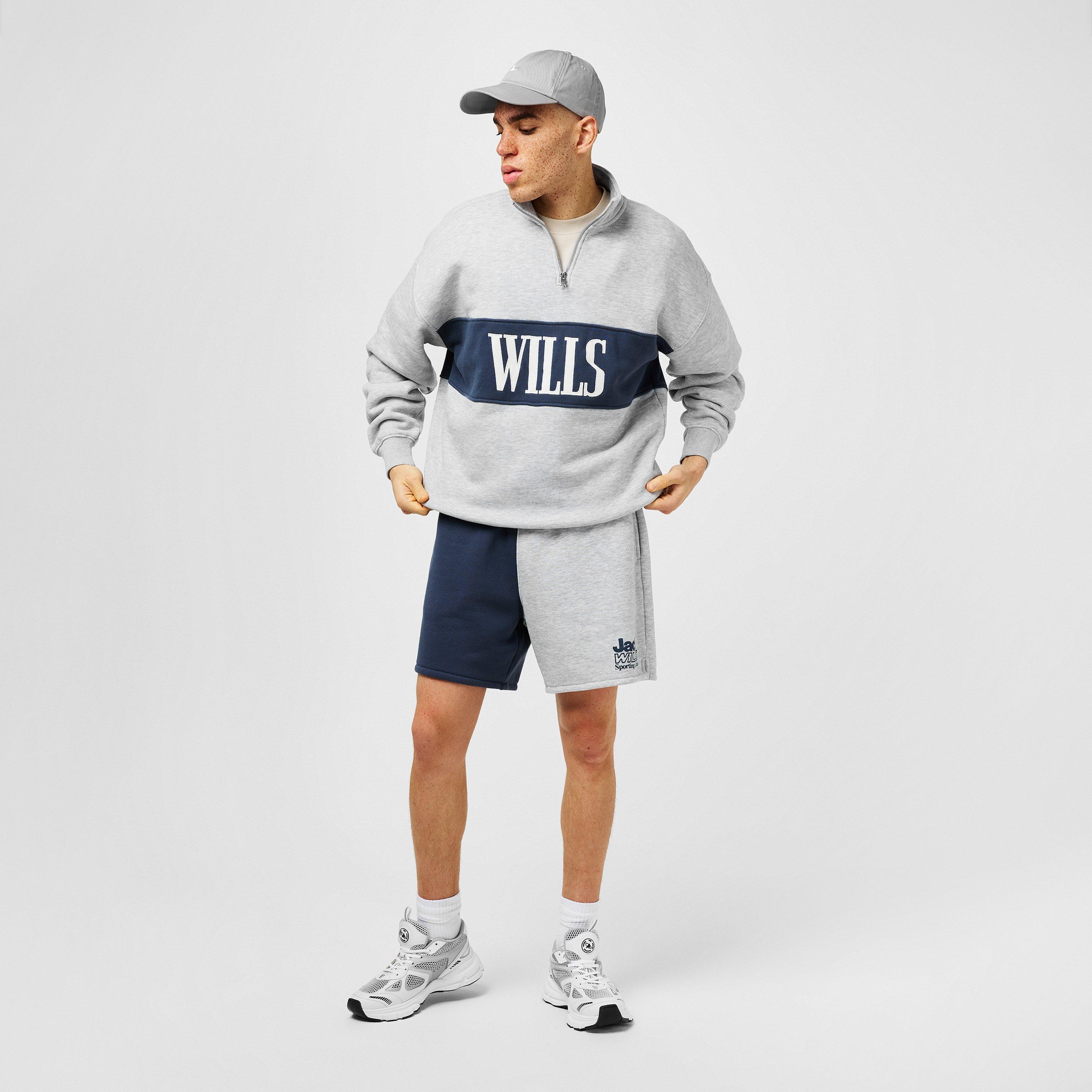 Ice Marl - Jack Wills - JW Logo Quarter-Zip Fleece - 4