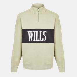 Jack Wills Logo Quarter Zip Fleece