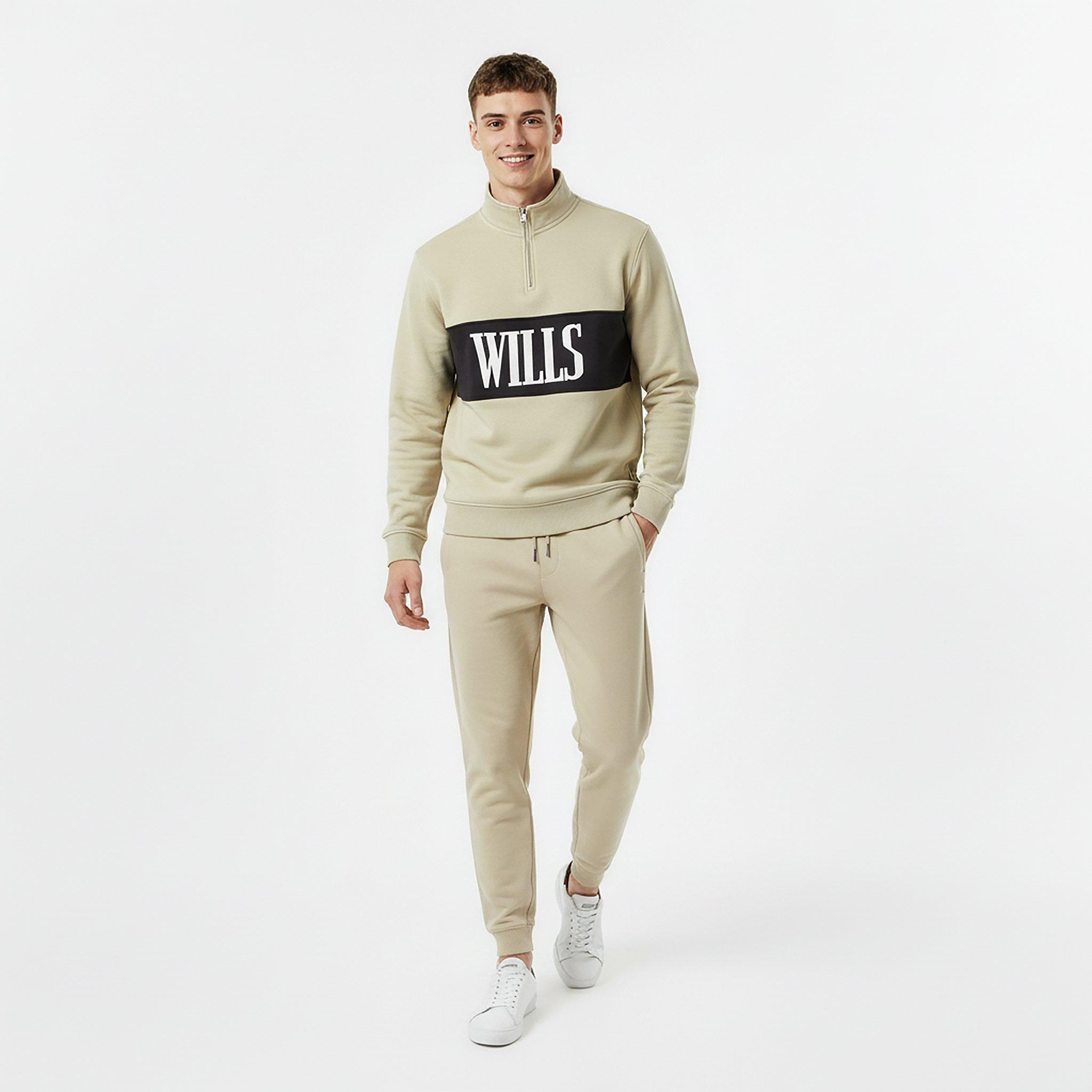 Pistachio - Jack Wills - Men's JW Logo Quarter-Zip Fleece - 5