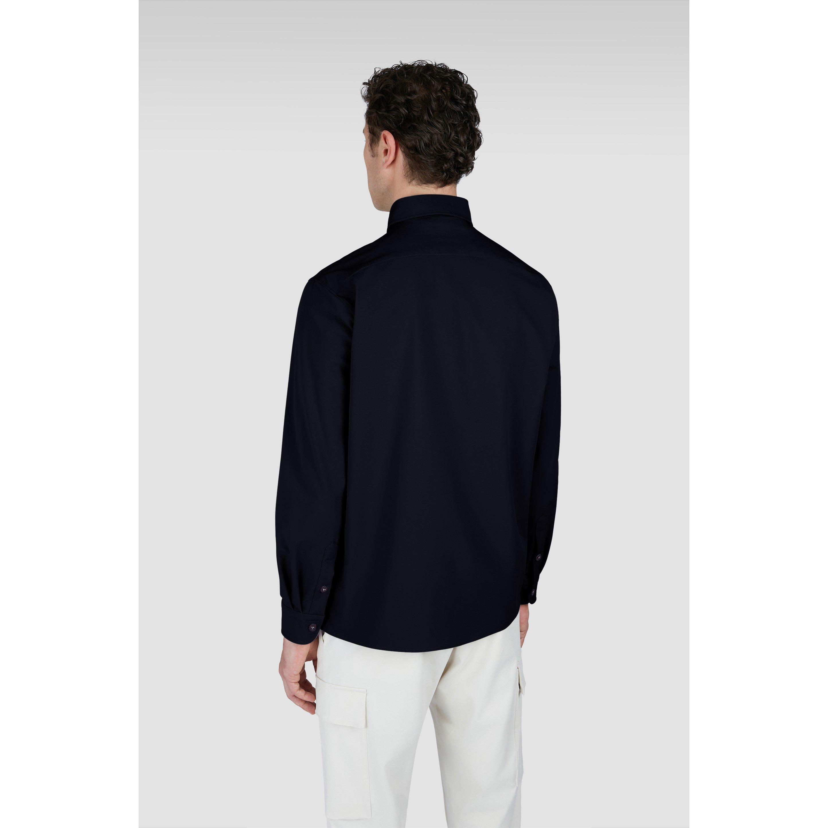 Blå - Paul And Shark - Men's Fin Long-Sleeve Plain Shirt - 3