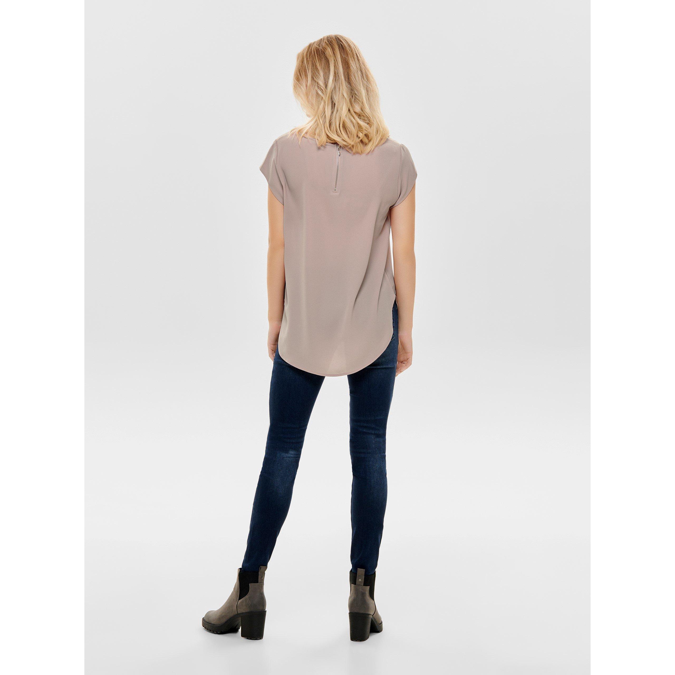 Bleekpaars - Only - Solid Short-Sleeve Blouse - 3