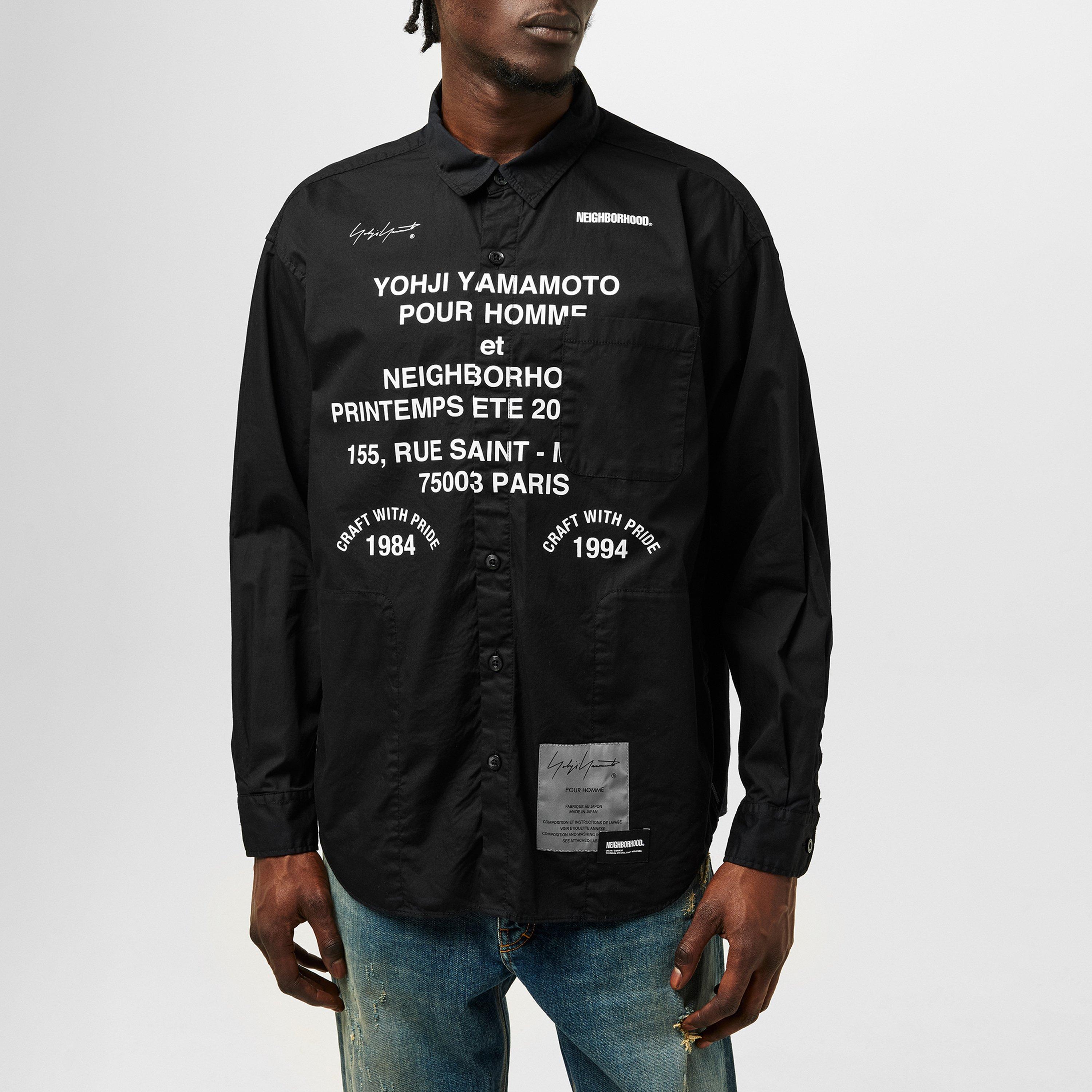 Black 1 - Yohji Yamamoto - X  Neighborhood Print Shirt - 3