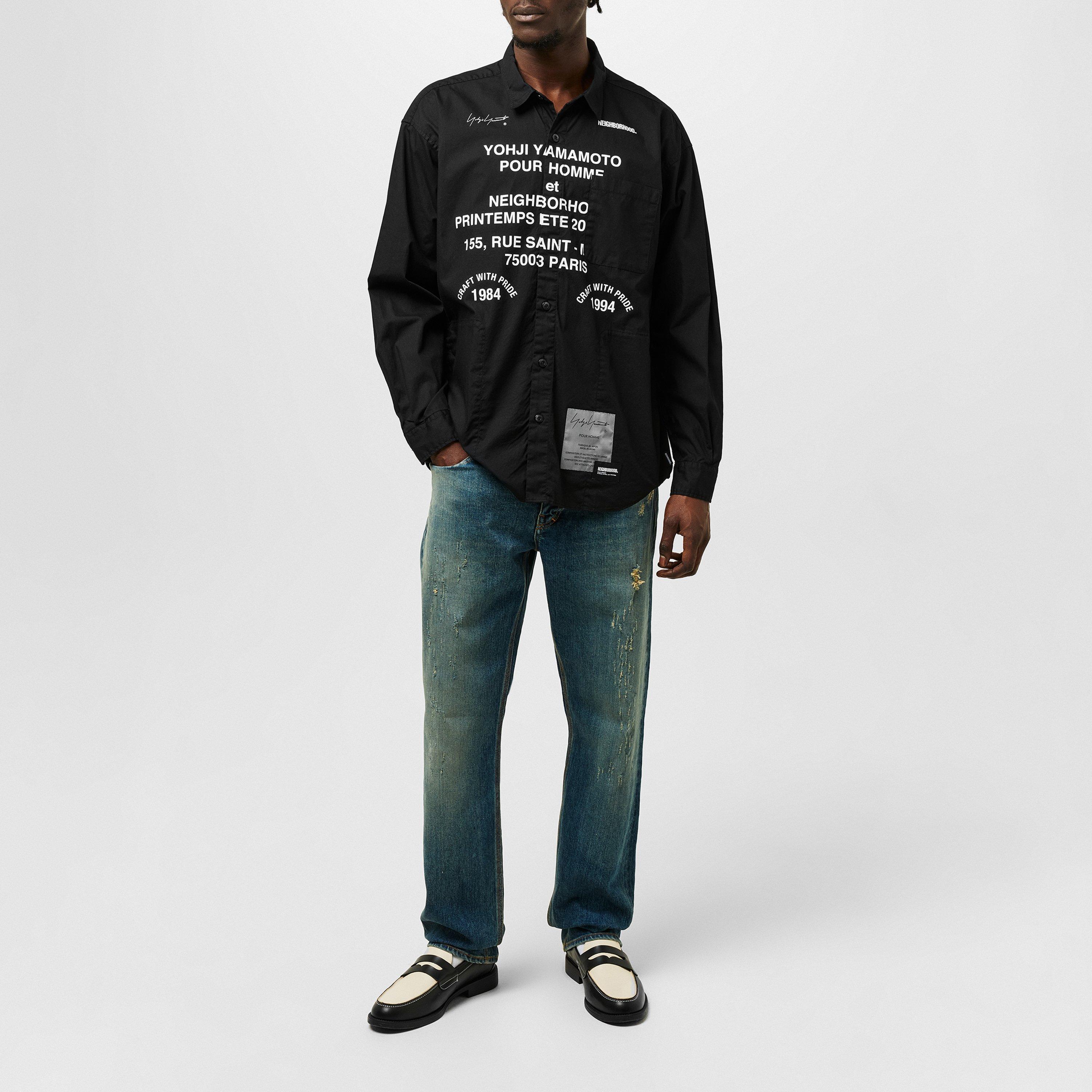 Black 1 - Yohji Yamamoto - X  Neighborhood Print Shirt - 6