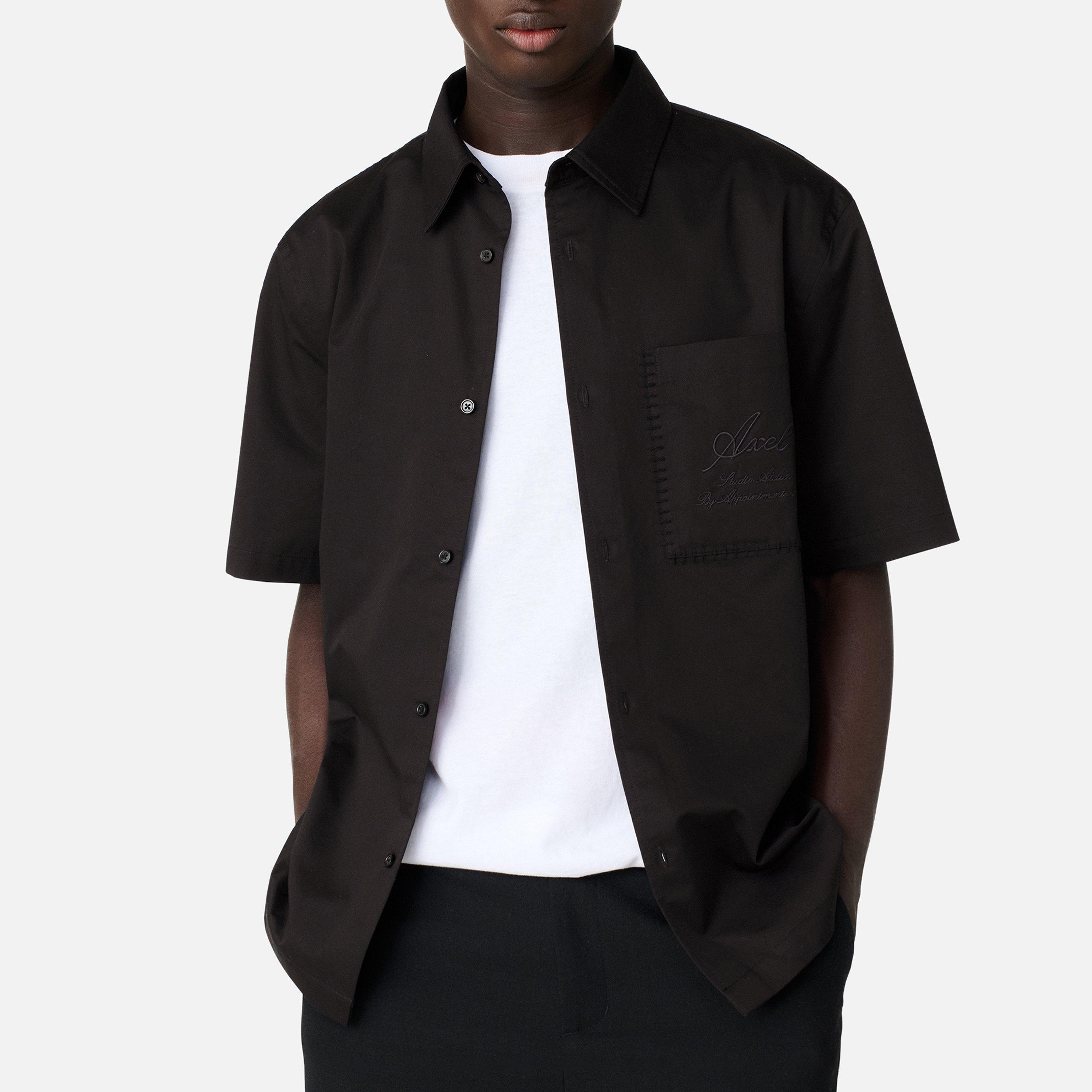 Axel Arigato Stitch Embroidered Shirt - Black - Small