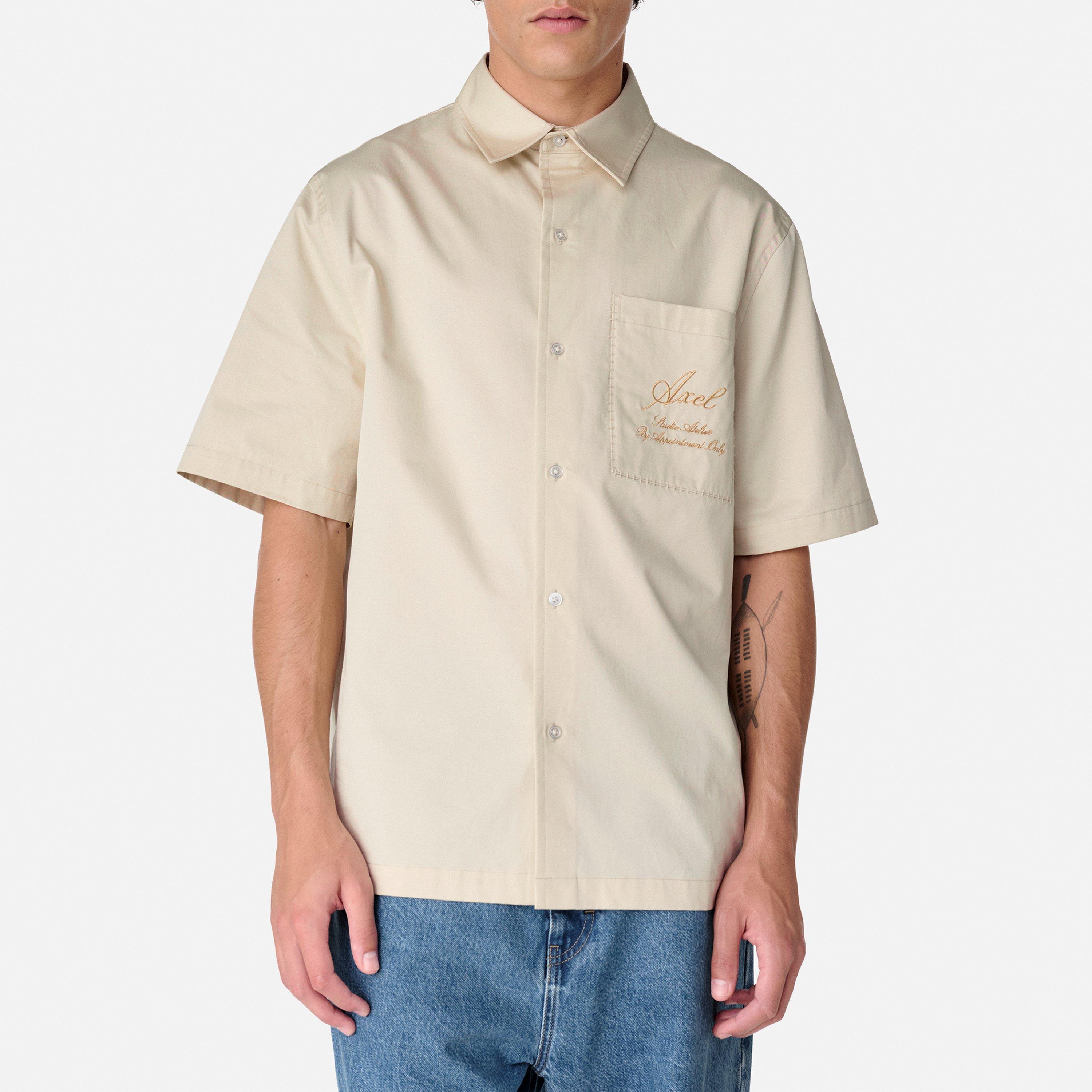 Pale Beige - Axel Arigato - Stitch Embroidered Shirt - 2