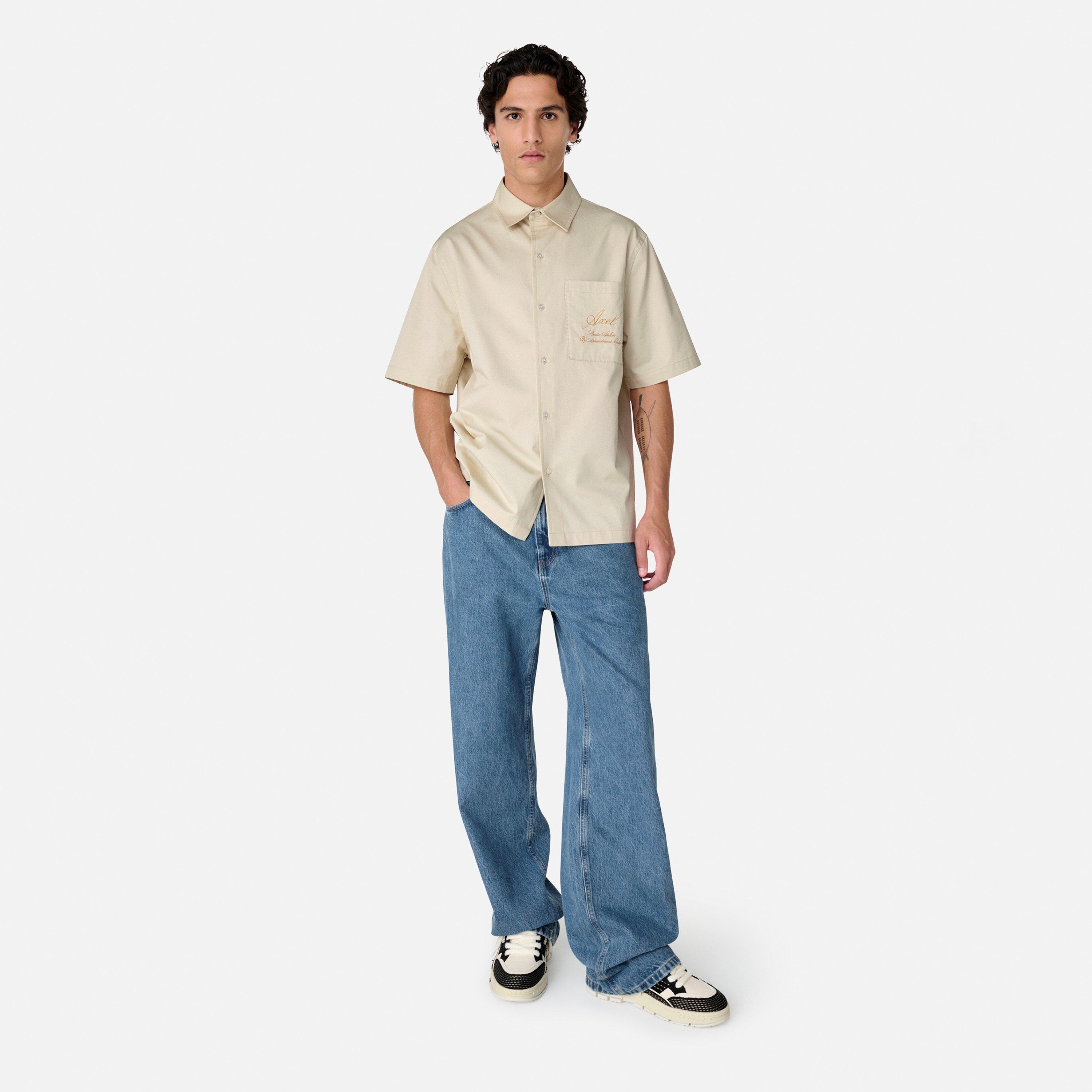 Pale Beige - Axel Arigato - Stitch Embroidered Shirt - 5