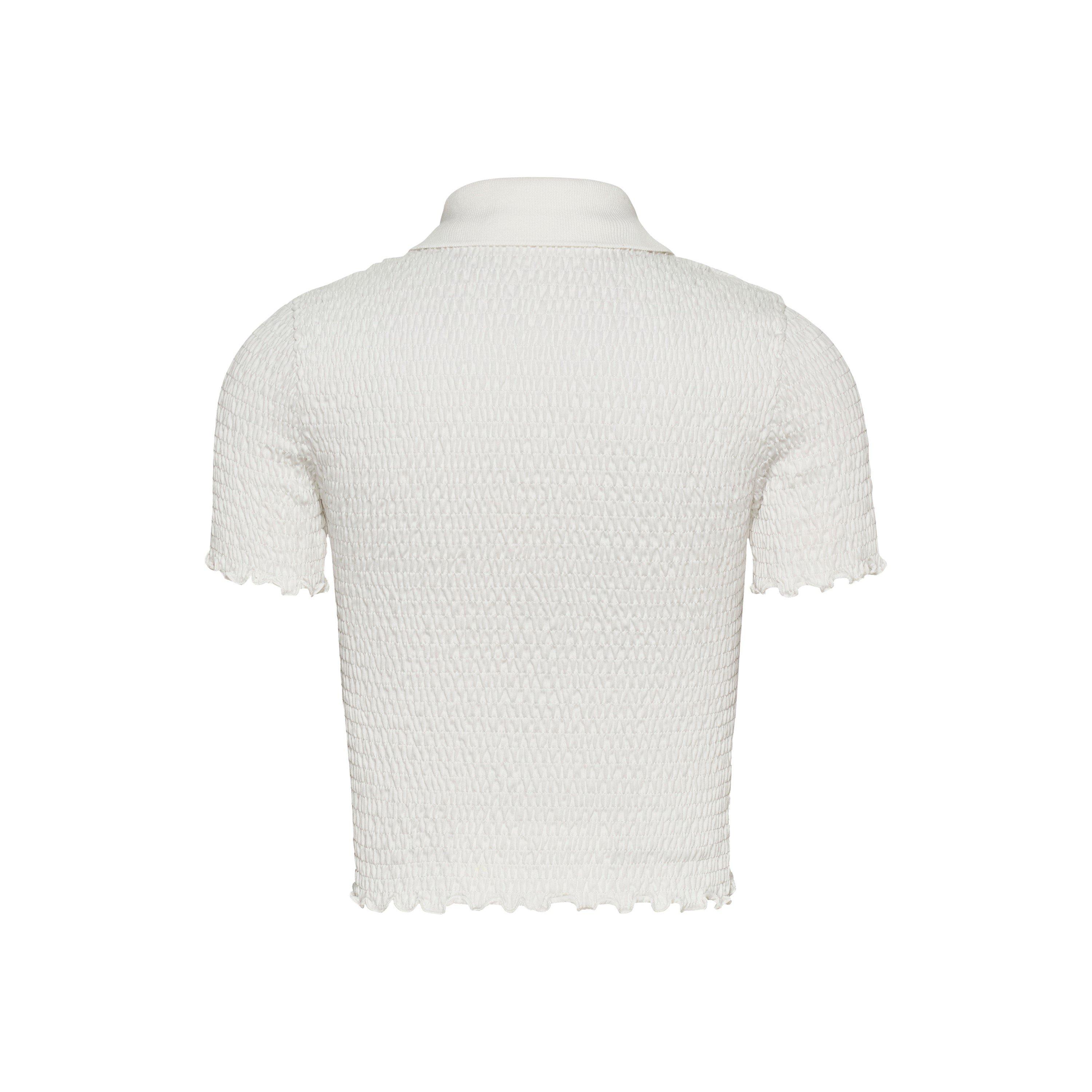 Ecru - Tommy Jeans - Women's Short-Sleeve Polo Shirt - 2