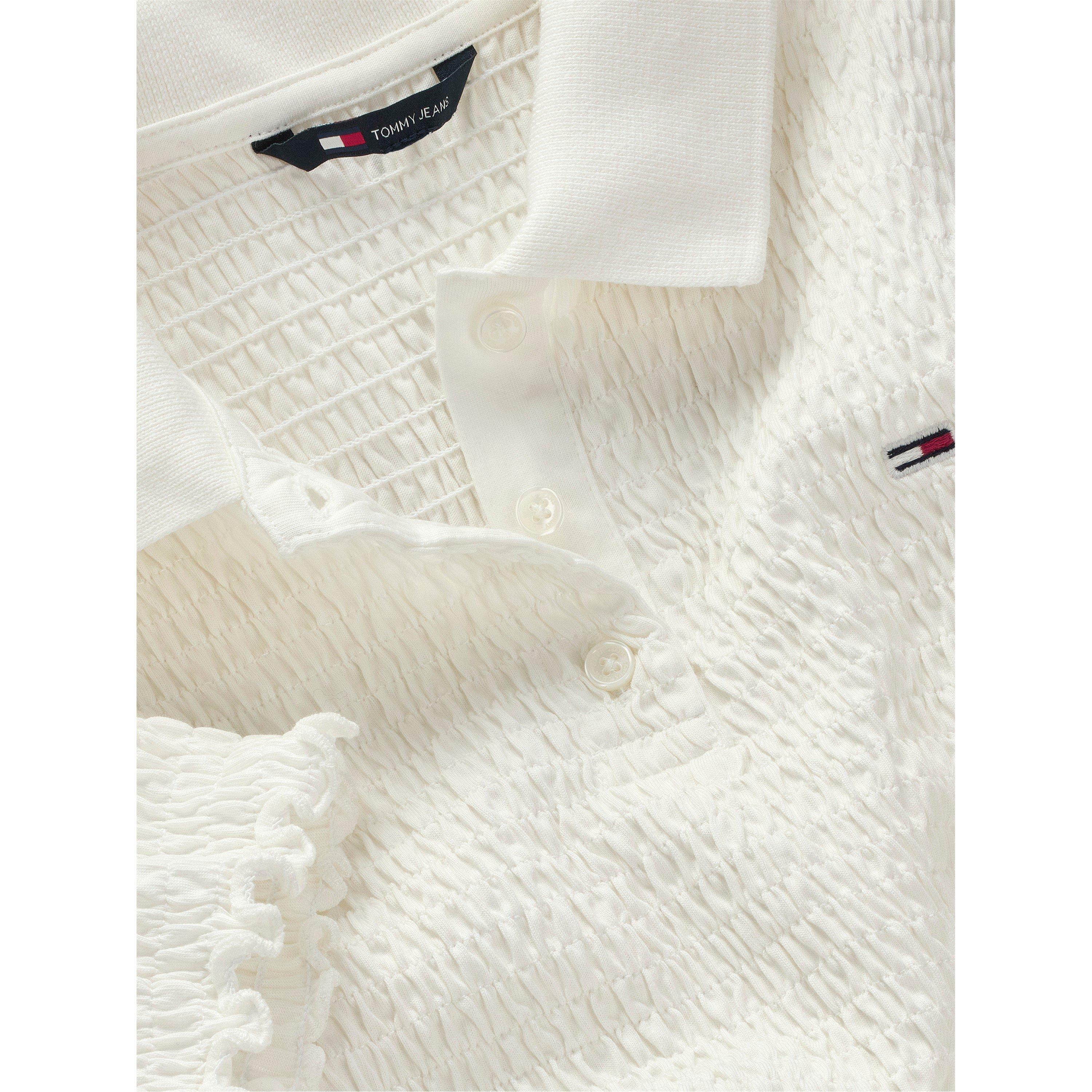 Ecru - Tommy Jeans - Women's Short-Sleeve Polo Shirt - 7