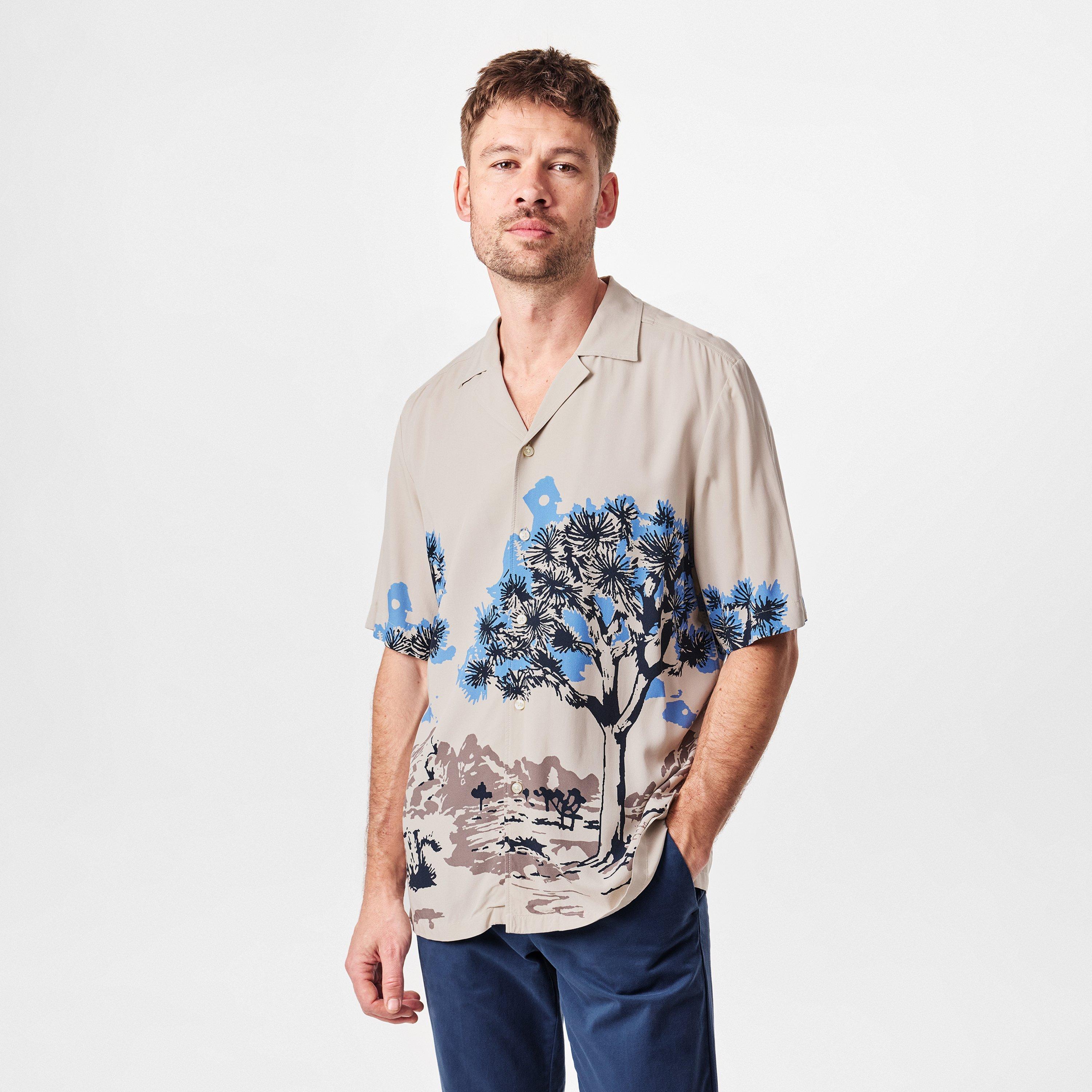 Light Beige 271 - Boss - Men's Rayer M Patterned Short-Sleeve Shirt - 3