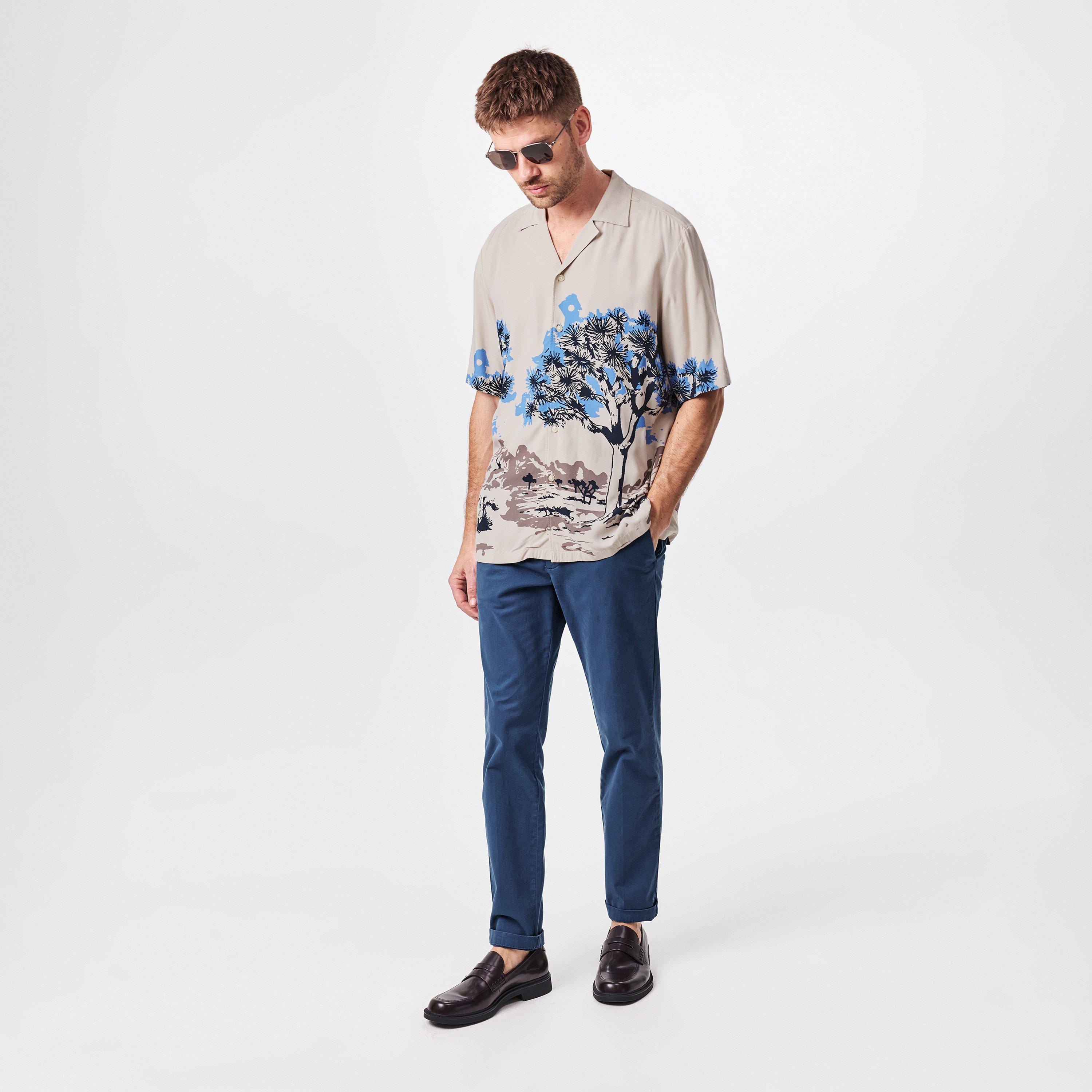 Light Beige 271 - Boss - Men's Rayer M Patterned Short-Sleeve Shirt - 6