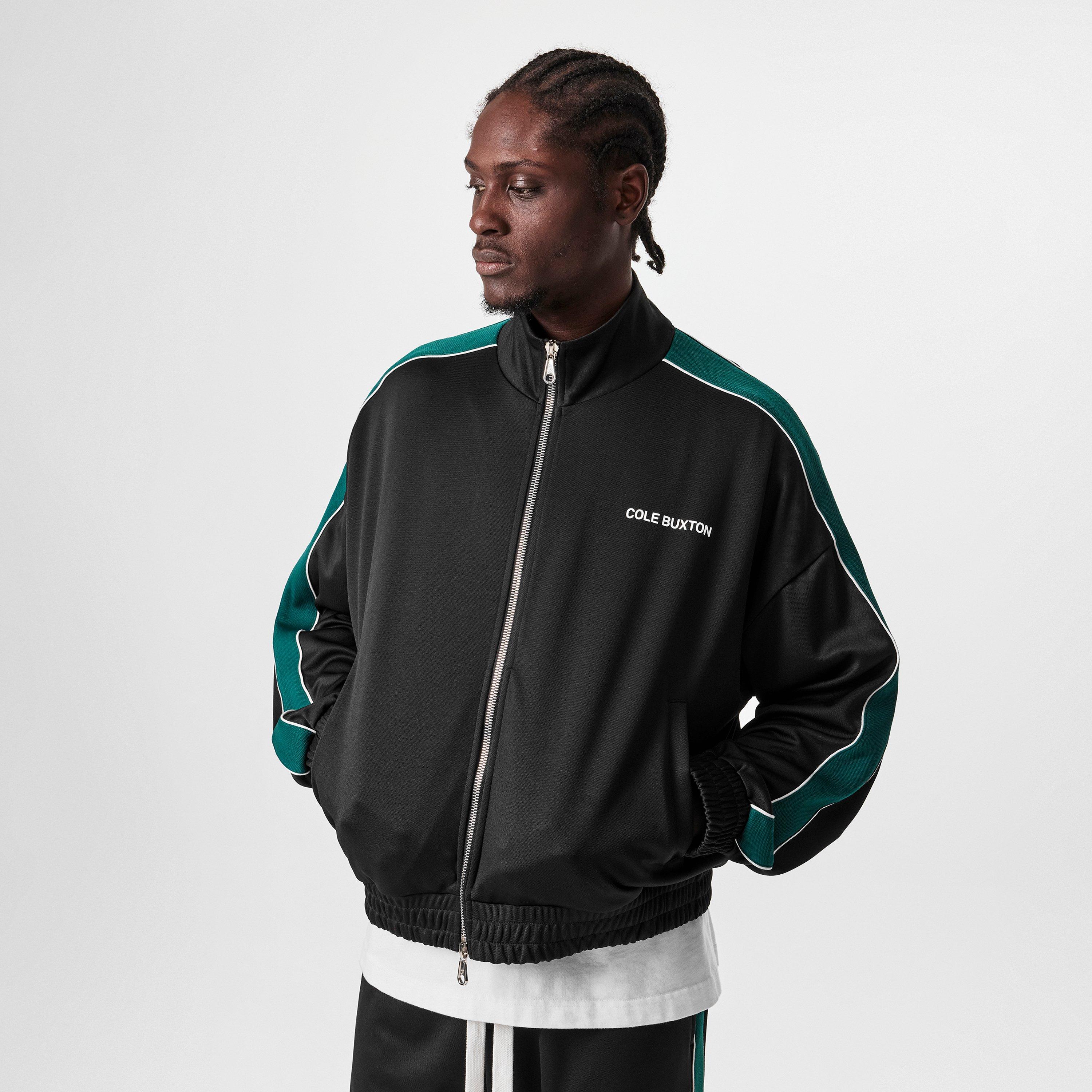 Black/Green - Cole Buxton - Men's Tracksuit Top - 3