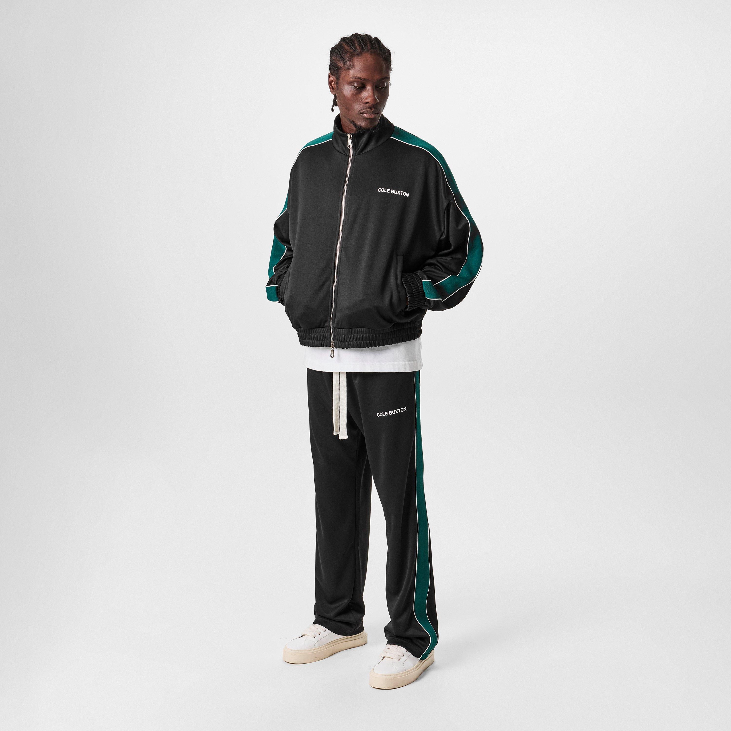 Black/Green - Cole Buxton - Men's Tracksuit Top - 6