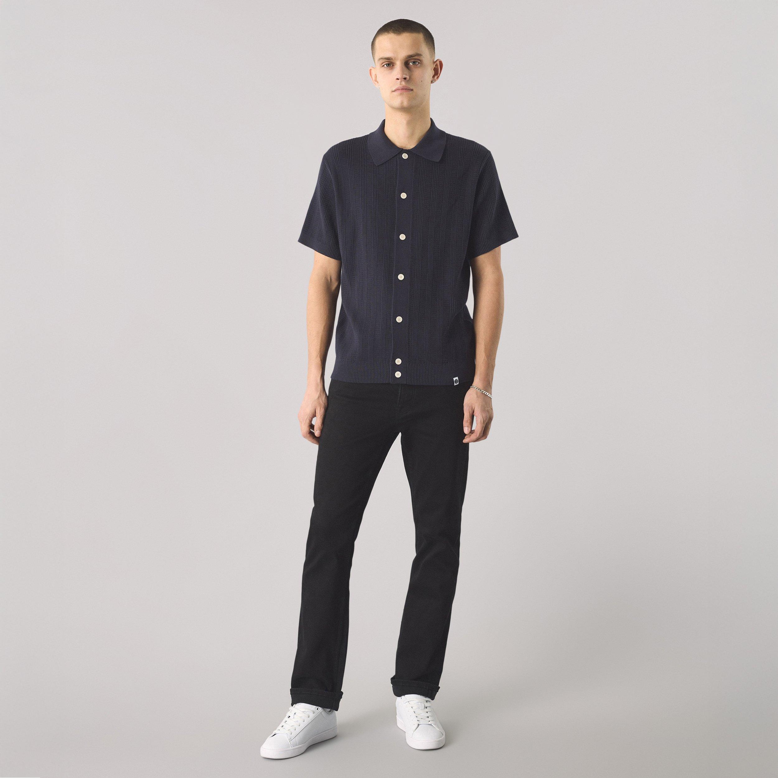 Lyle Q Zip Pulover Sn99 - Pretty Green - Men's Short-Sleeve Plain Shirt - 2