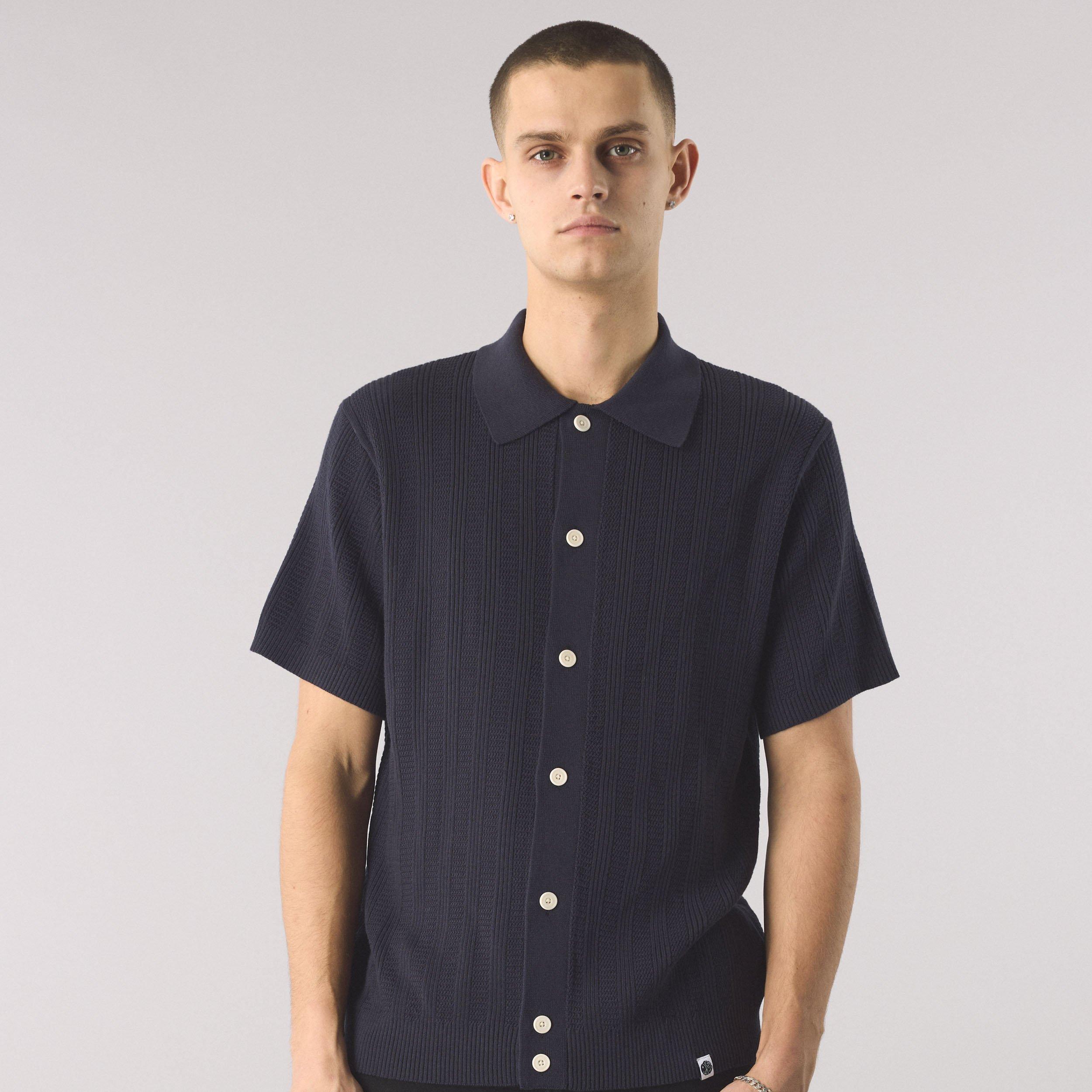 Lyle Q Zip Pulover Sn99 - Pretty Green - Men's Short-Sleeve Plain Shirt - 3