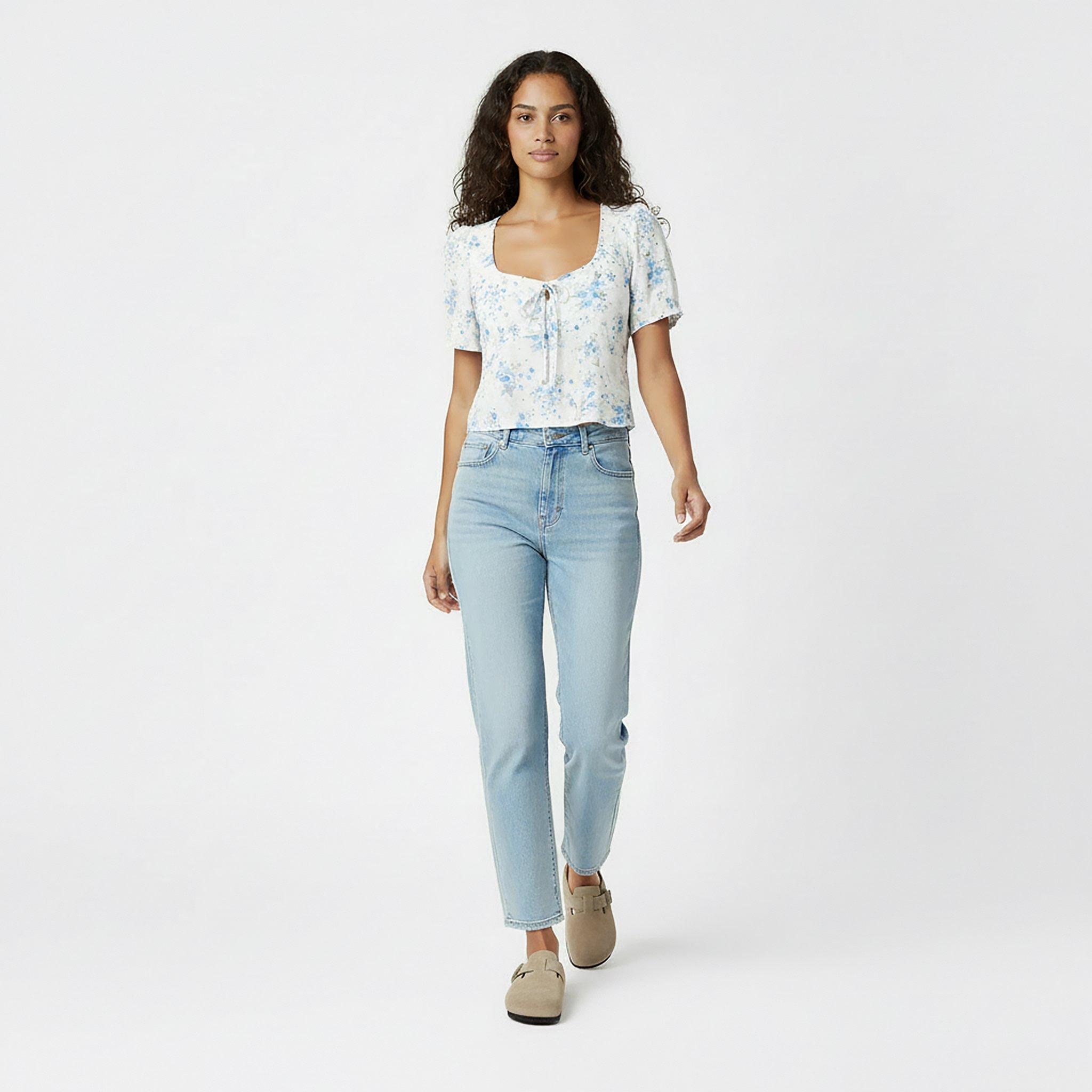 Weiße Blümchen - Jack Wills - Women's JW Keyhole Short-Sleeve Blouse - 5