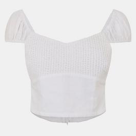 Jack Wills Crochet Mix Top