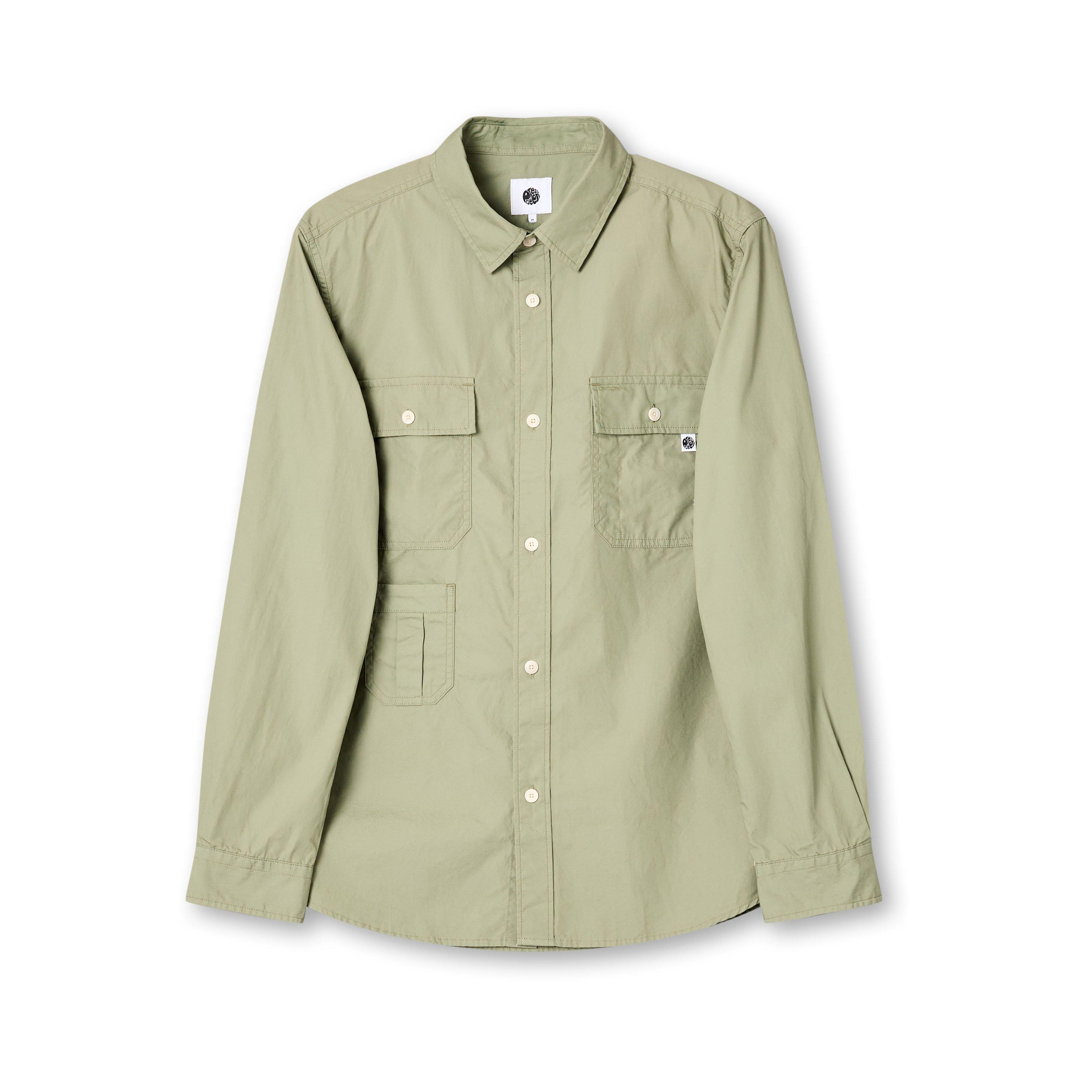 Green - Pretty Green - Men's Brentwood Long-Sleeve Plain Shirt - 1