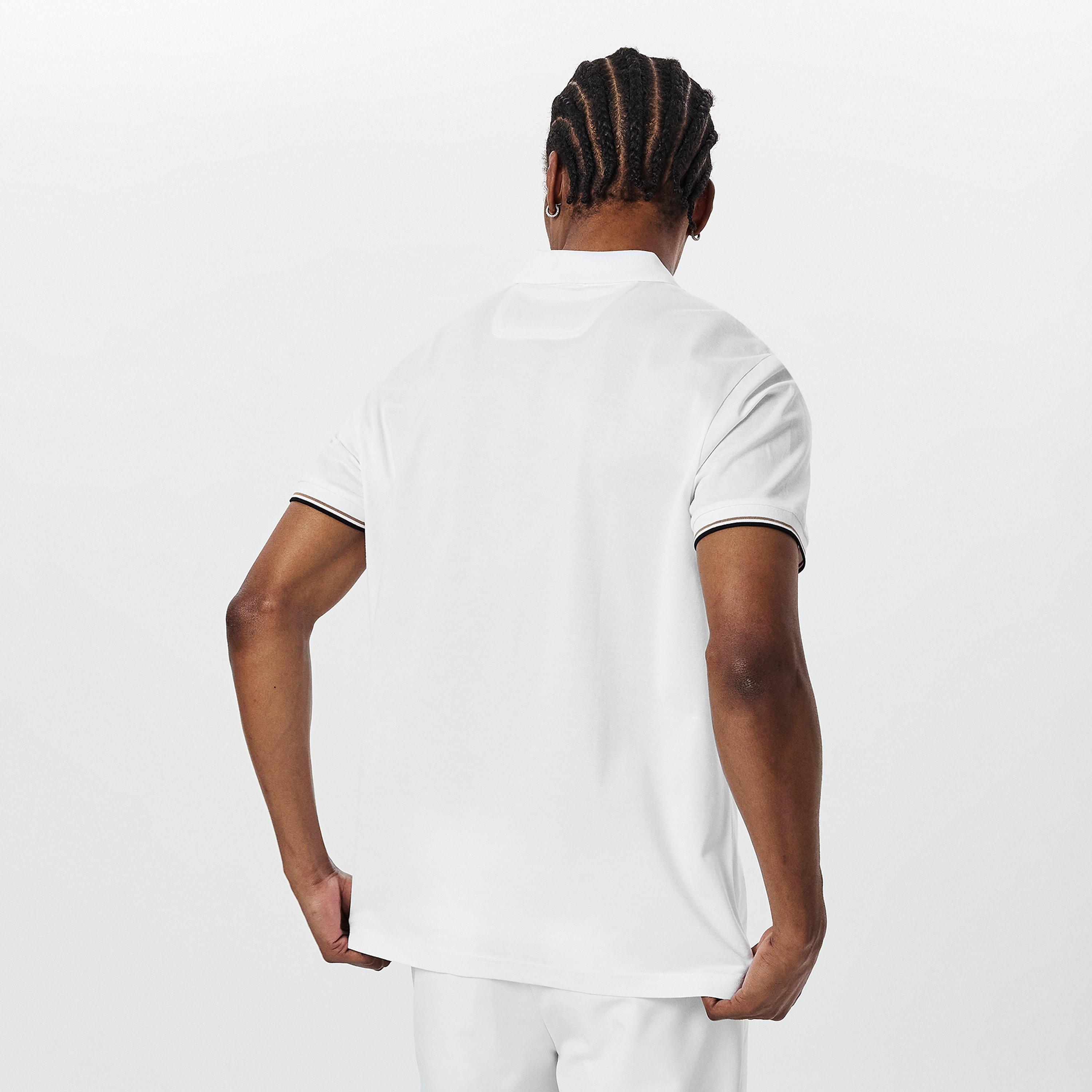 White 100 - Boss - Men's Philix Pima Green Cotton Short Sleeve Polo Shirt - 4