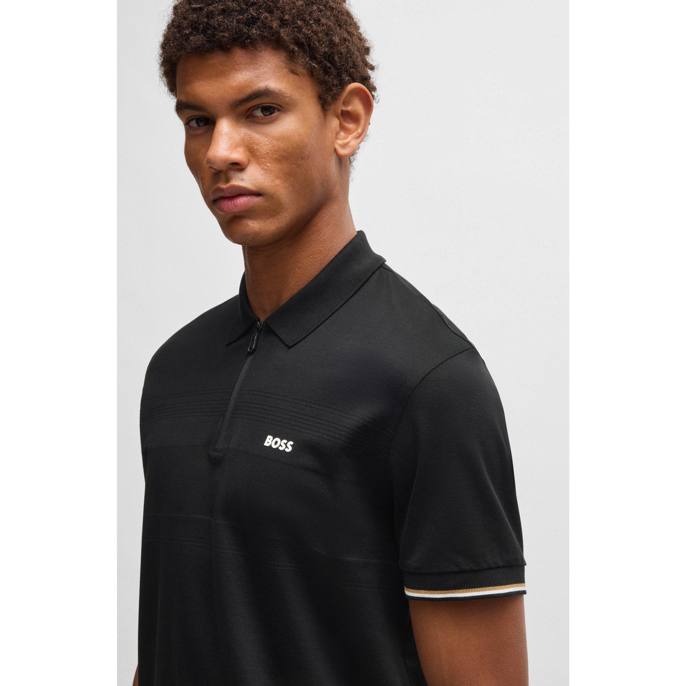 Boss Men's Philix Pima Green Cotton Short Sleeve Polo Shirt | USC