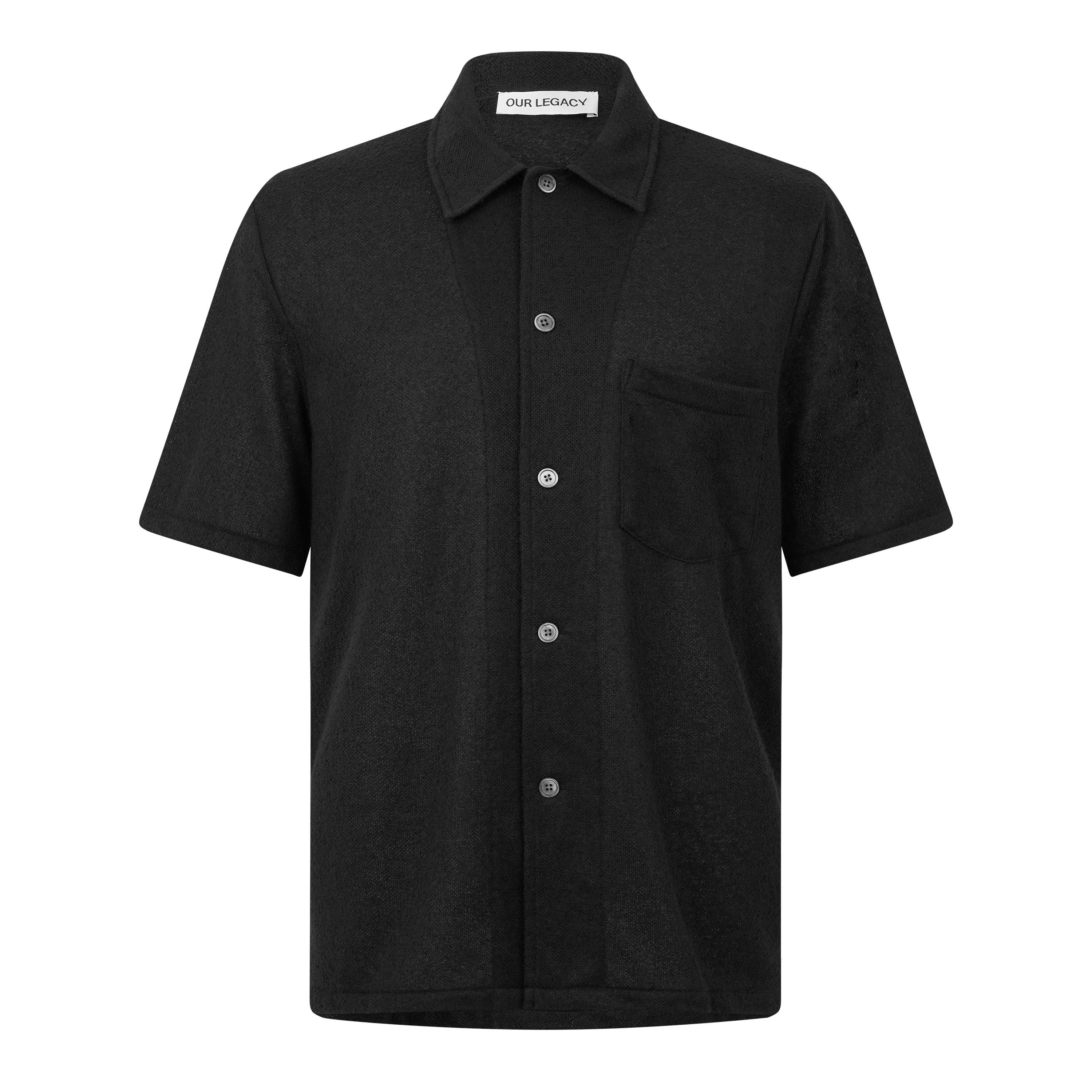 Blk Boucle - Our Legacy - Men's Short Sleeve Plain Shirt - 1