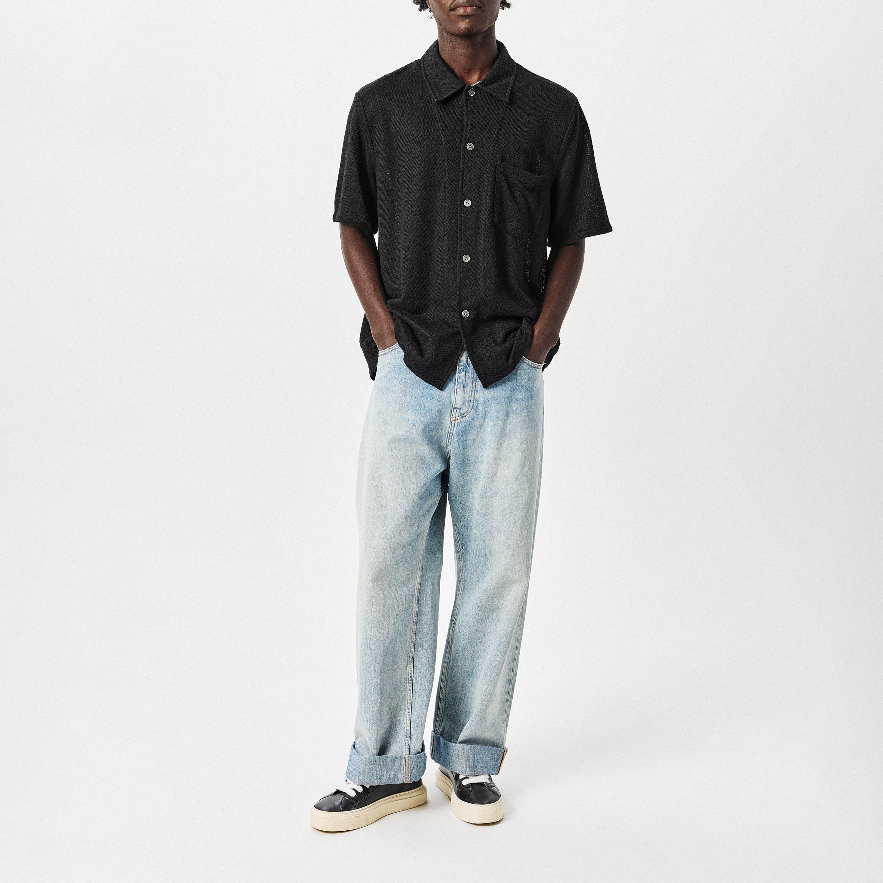 Blk Boucle - Our Legacy - Men's Short Sleeve Plain Shirt - 6