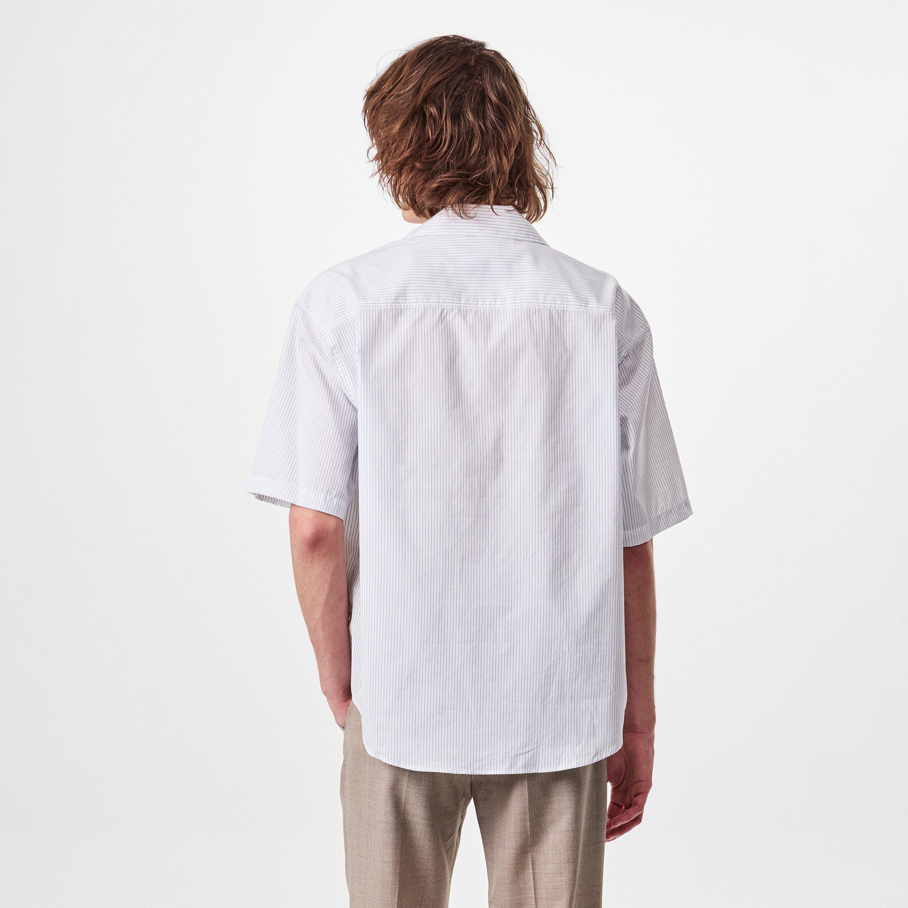 Wht/Blue - Ami Paris - Stripe Shirt - 4