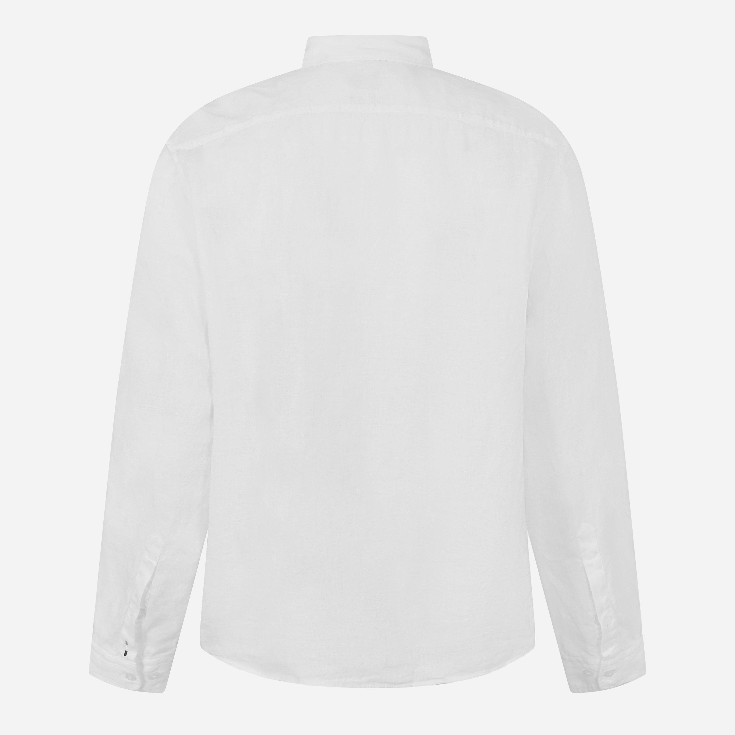 White 100 - Boss - Men's H Liam Long-Sleeve Plain Shirt - 2