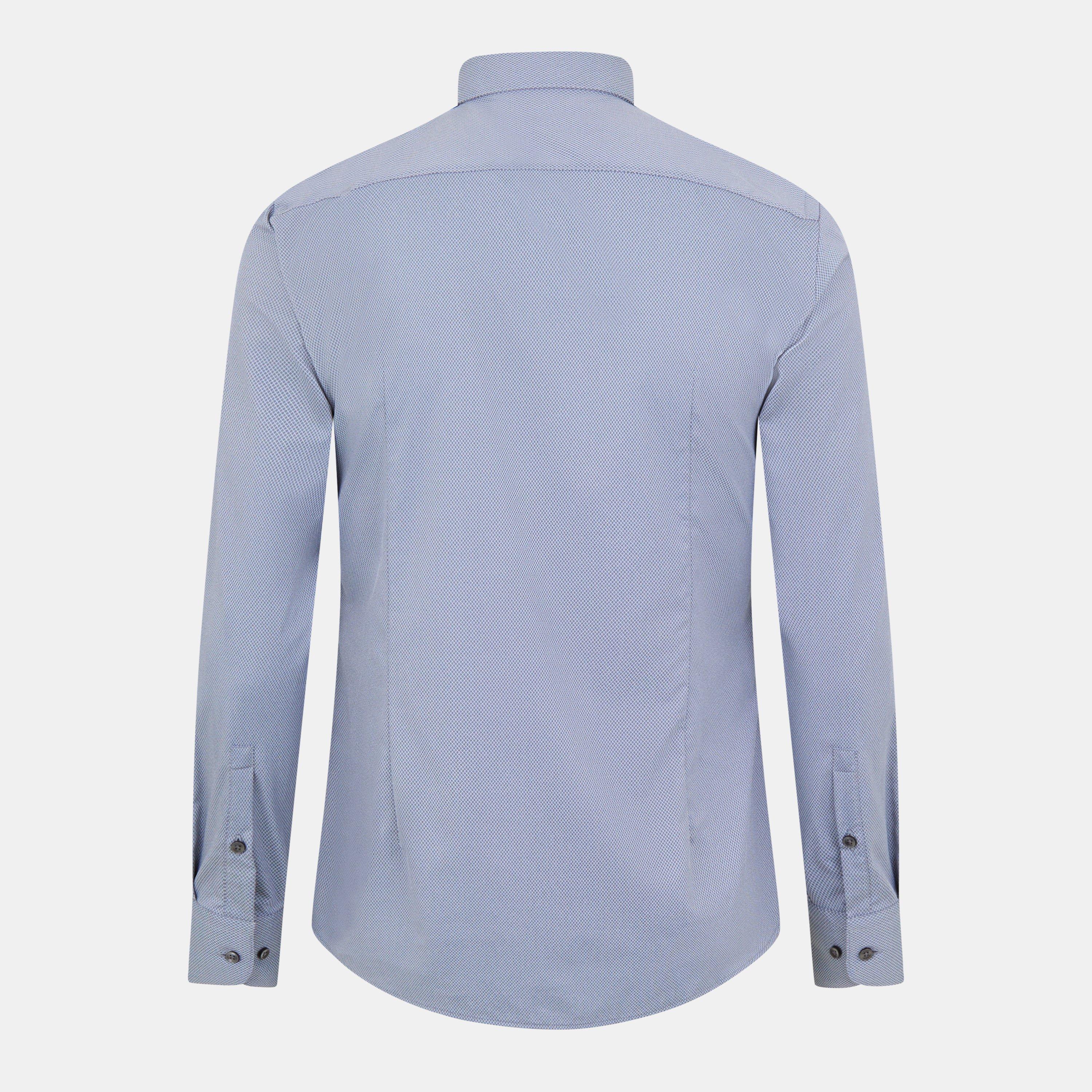 Dark Blue 404 - Boss - Men's HBB PHANK s KentC1 Plain Long-Sleeve Shirt - 2