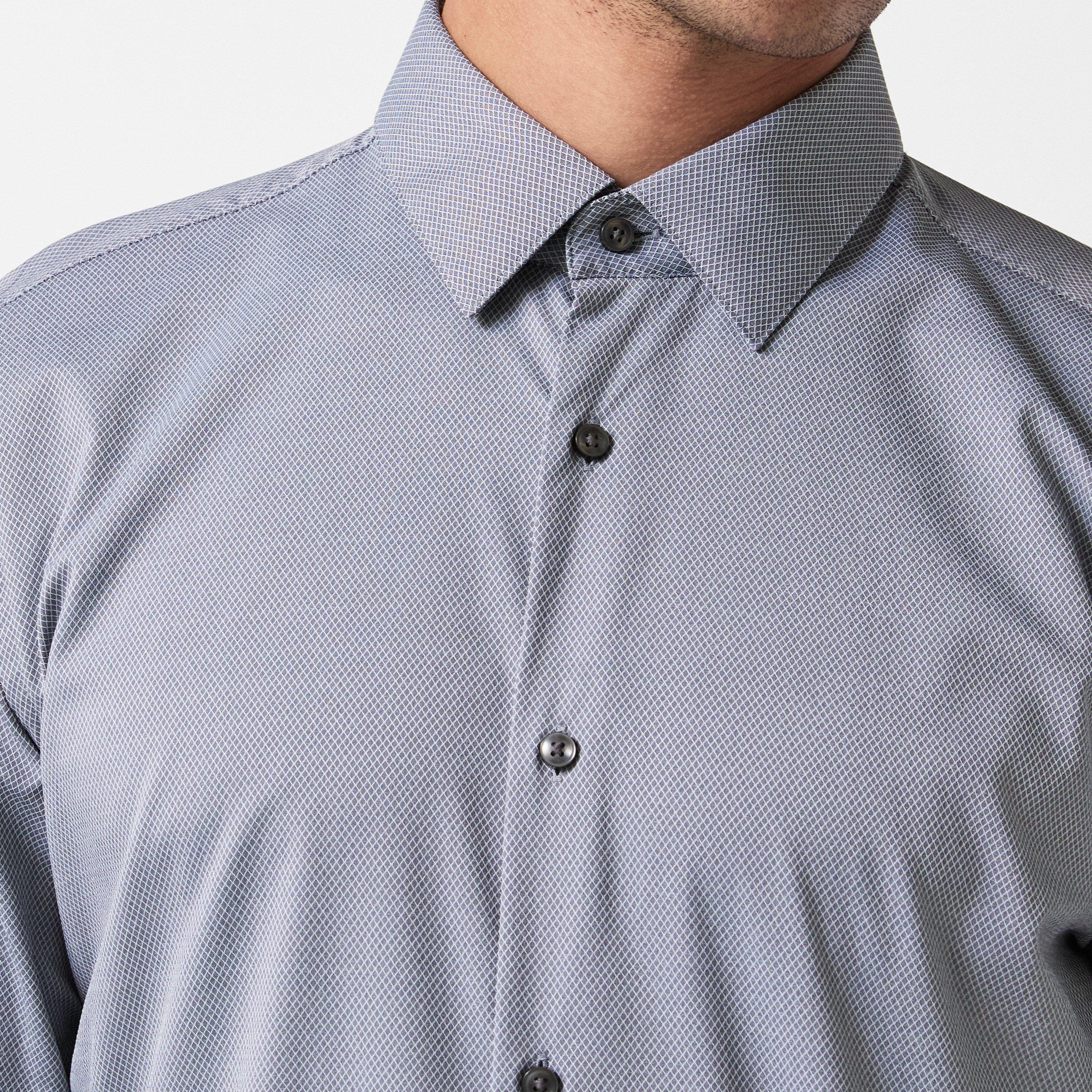 Dark Blue 404 - Boss - Men's HBB PHANK s KentC1 Plain Long-Sleeve Shirt - 5