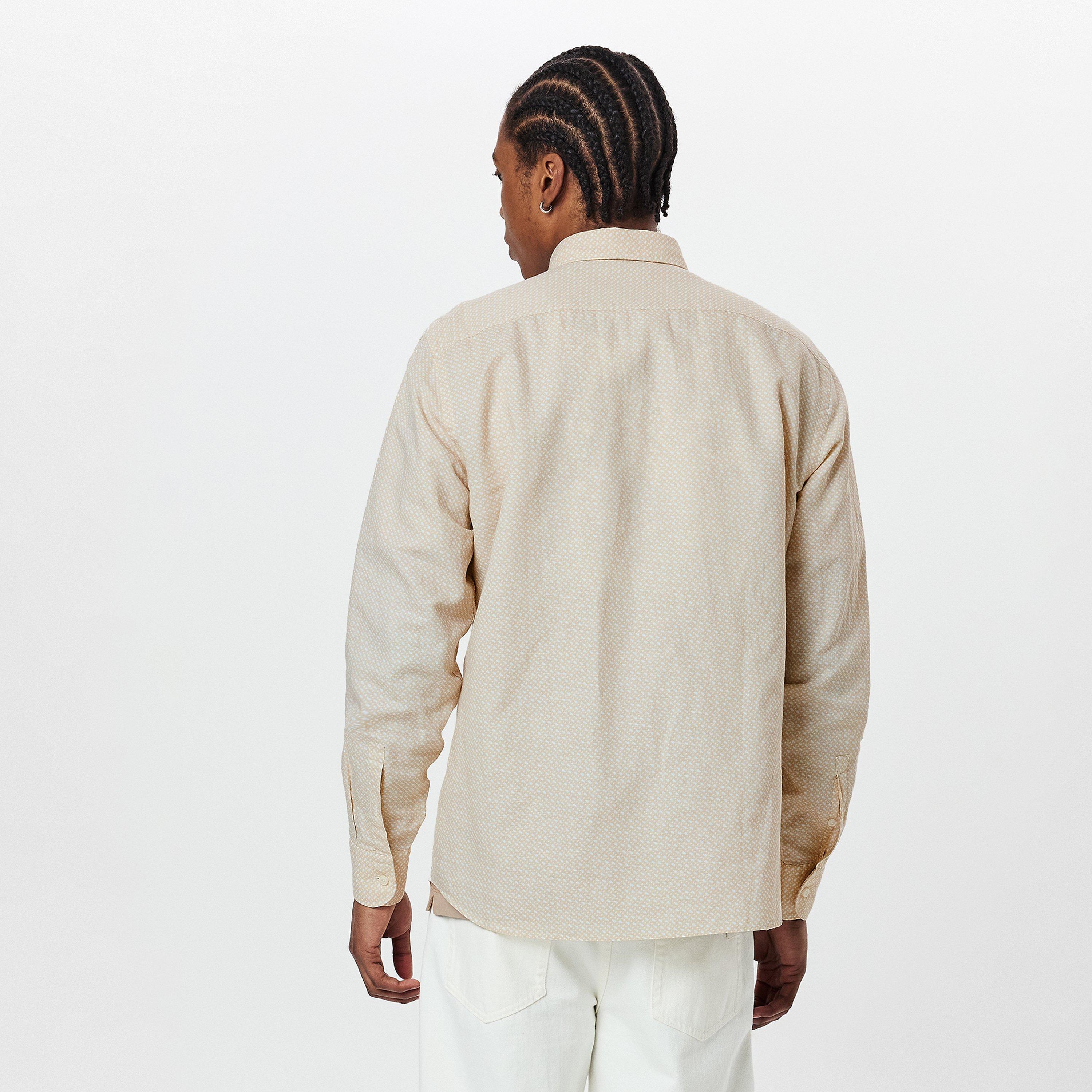 Open White 131 - Boss - Men's HBB CHAL Kent Patterned Short-Sleeve Shirt - 4