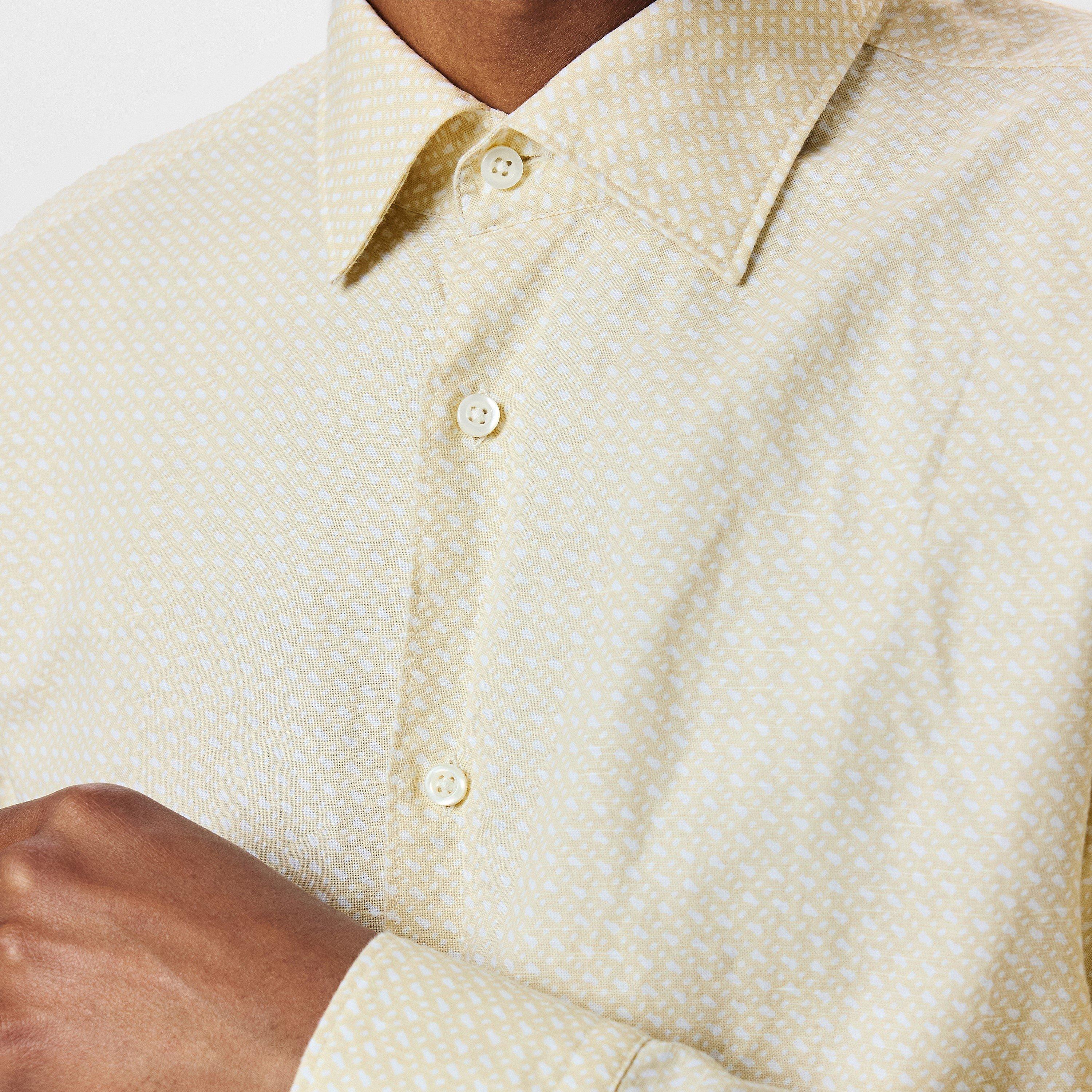 Open White 131 - Boss - Men's HBB CHAL Kent Patterned Short-Sleeve Shirt - 5