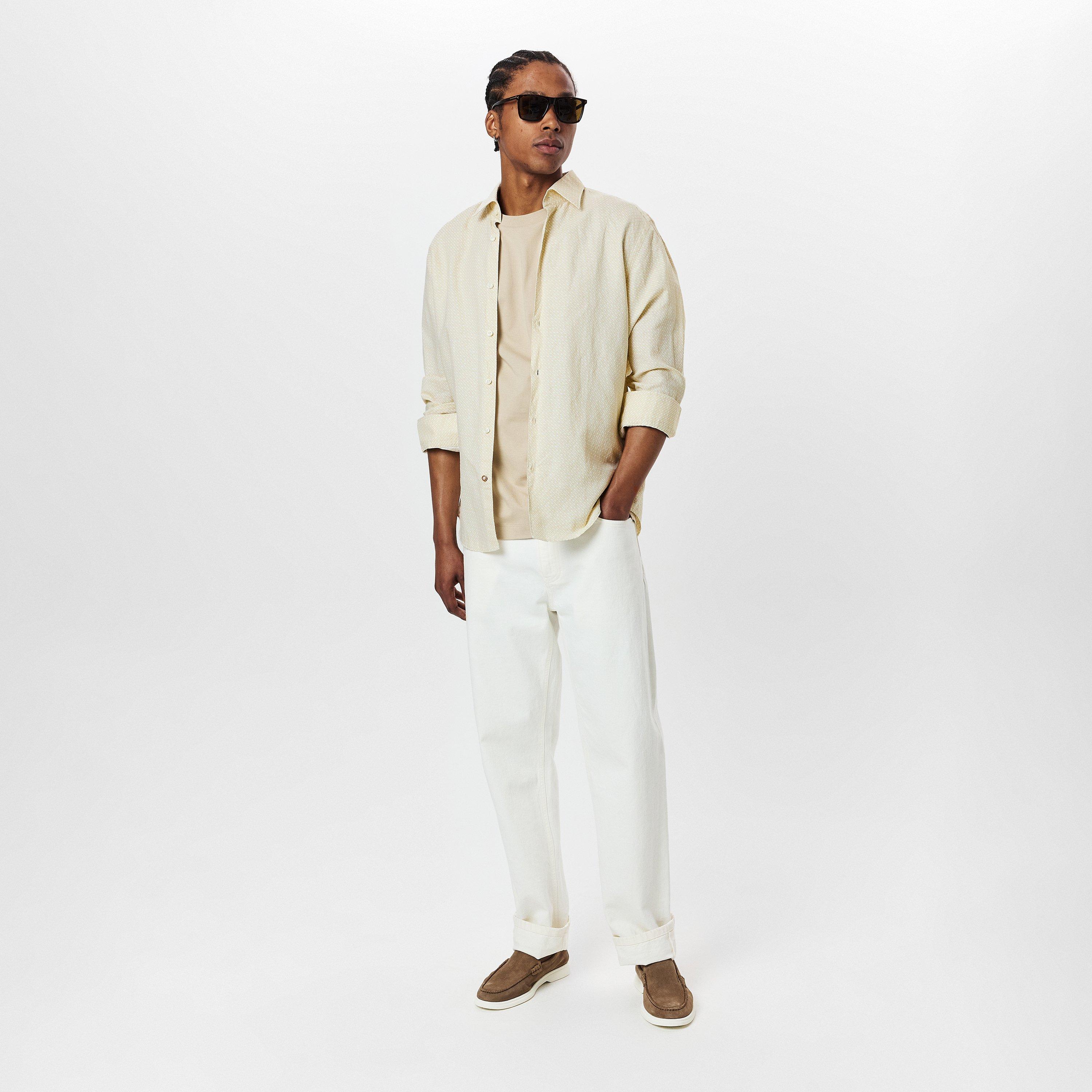 Open White 131 - Boss - Men's HBB CHAL Kent Patterned Short-Sleeve Shirt - 6