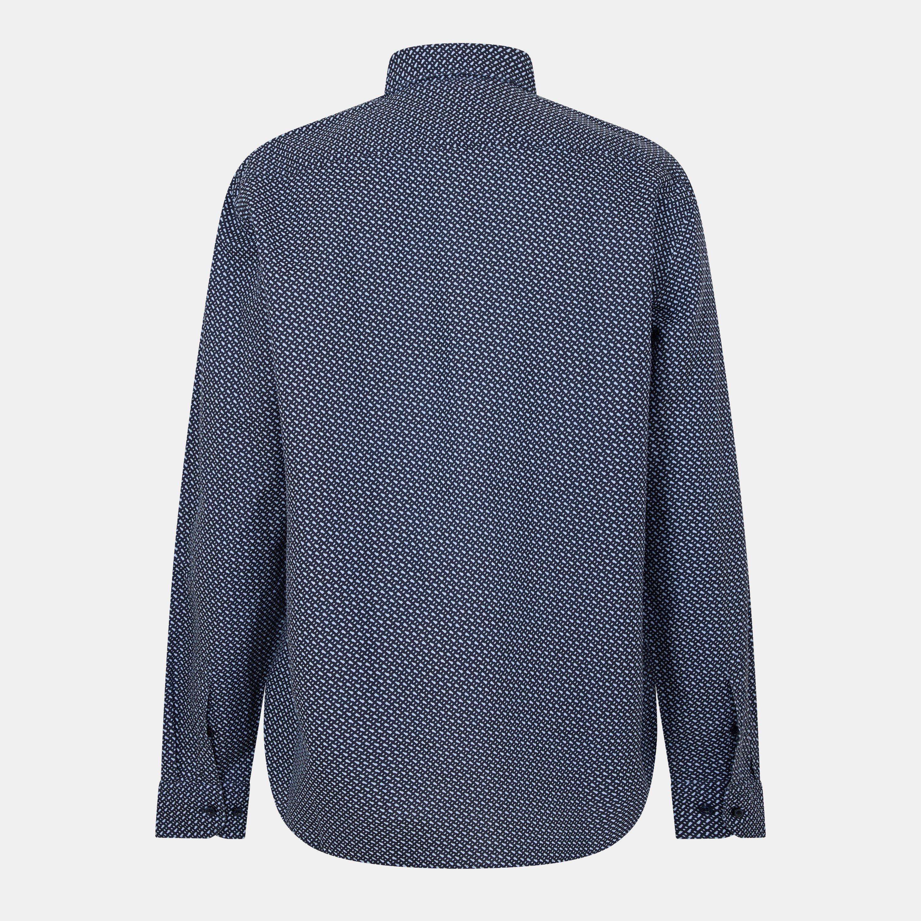 Dark Blue 404 - Boss - Men's HBB CHAL Kent Patterned Short-Sleeve Shirt - 2