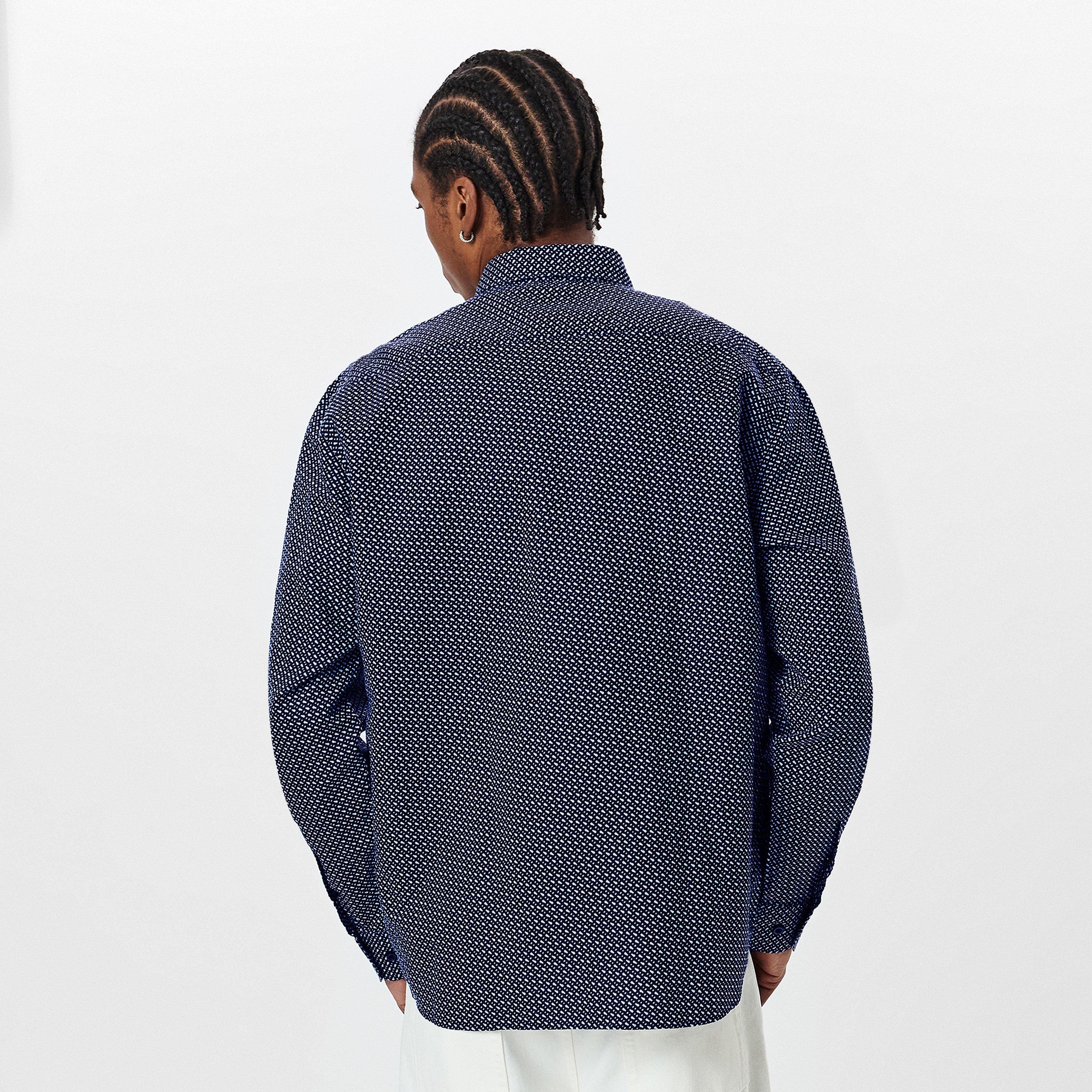 Dark Blue 404 - Boss - Men's HBB CHAL Kent Patterned Short-Sleeve Shirt - 4