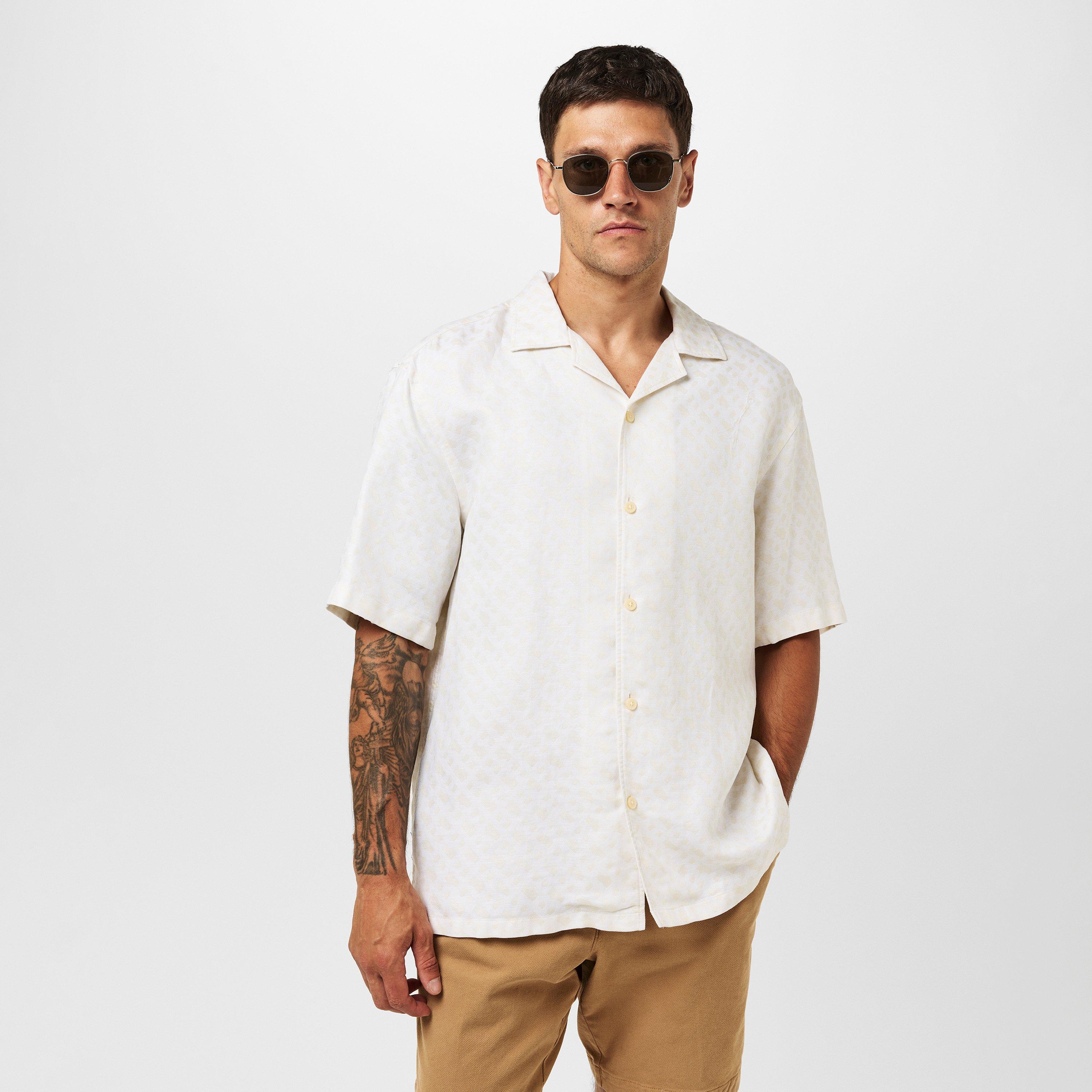 Open White 131 - Boss - Men's HBB C LARS Plain Short-Sleeve Shirt - 3