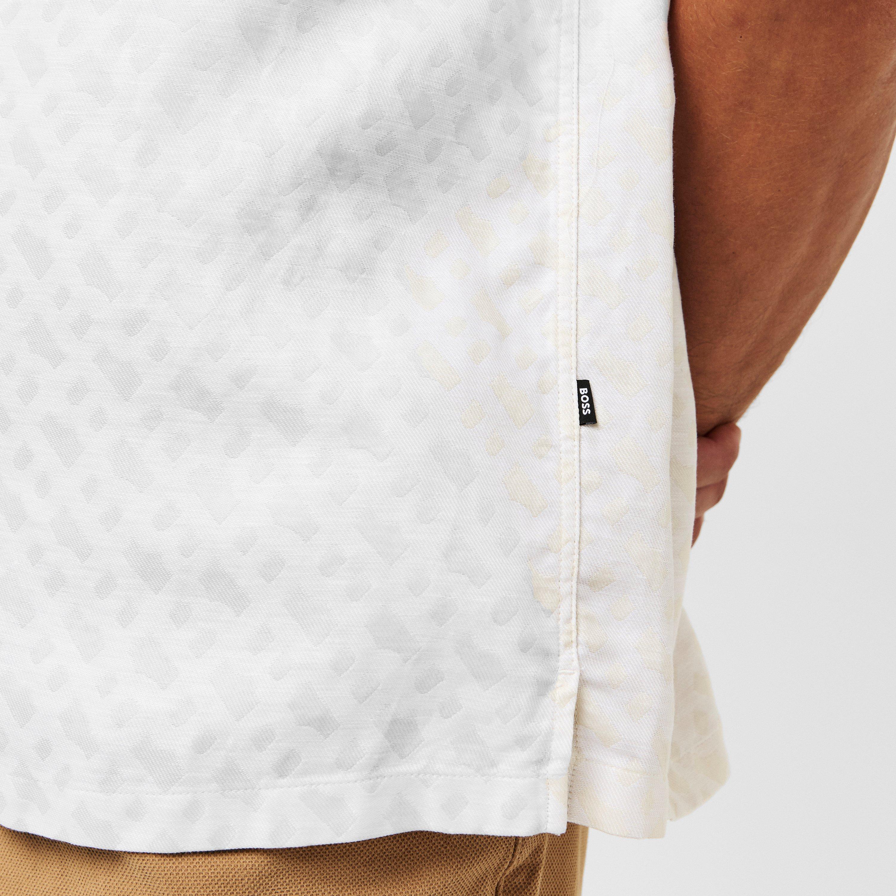 Open White 131 - Boss - Men's HBB C LARS Plain Short-Sleeve Shirt - 5