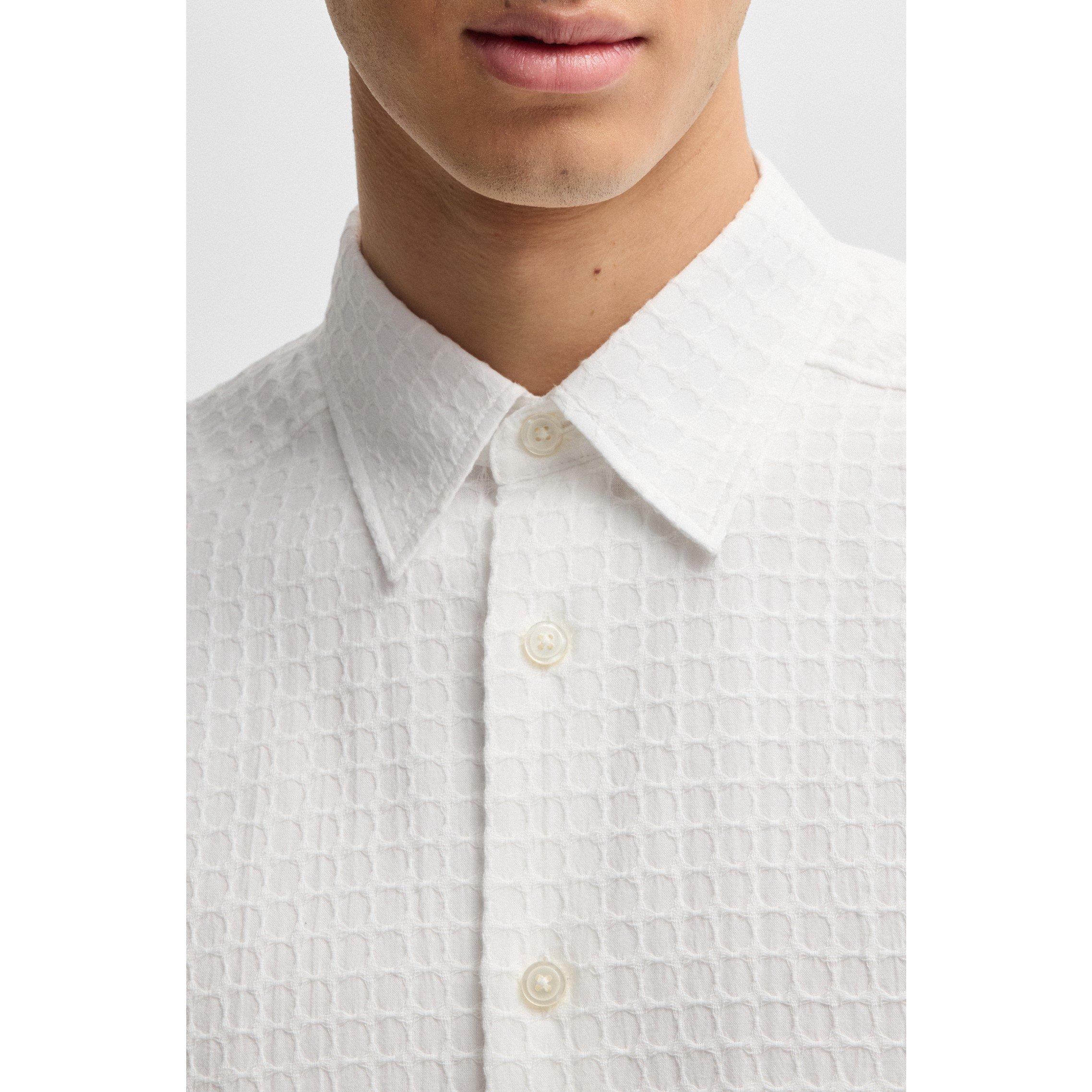 White 100 - Boss - Men's HBB C CORY Plain Short-Sleeve Shirt - 5