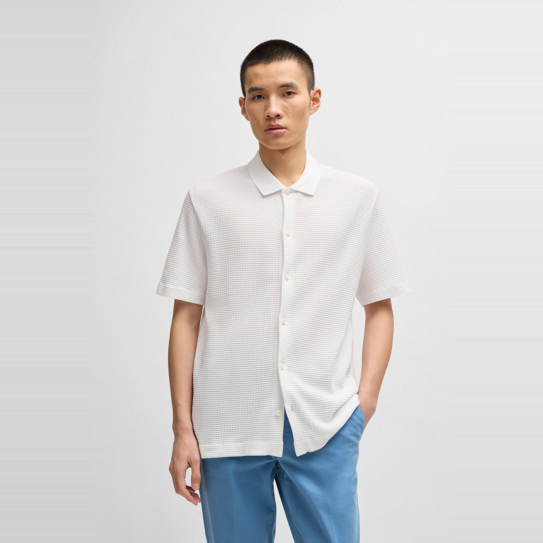 White 100 - Boss - Men's HBB CPalladio 120 Short-Sleeve Polo Shirt - 2