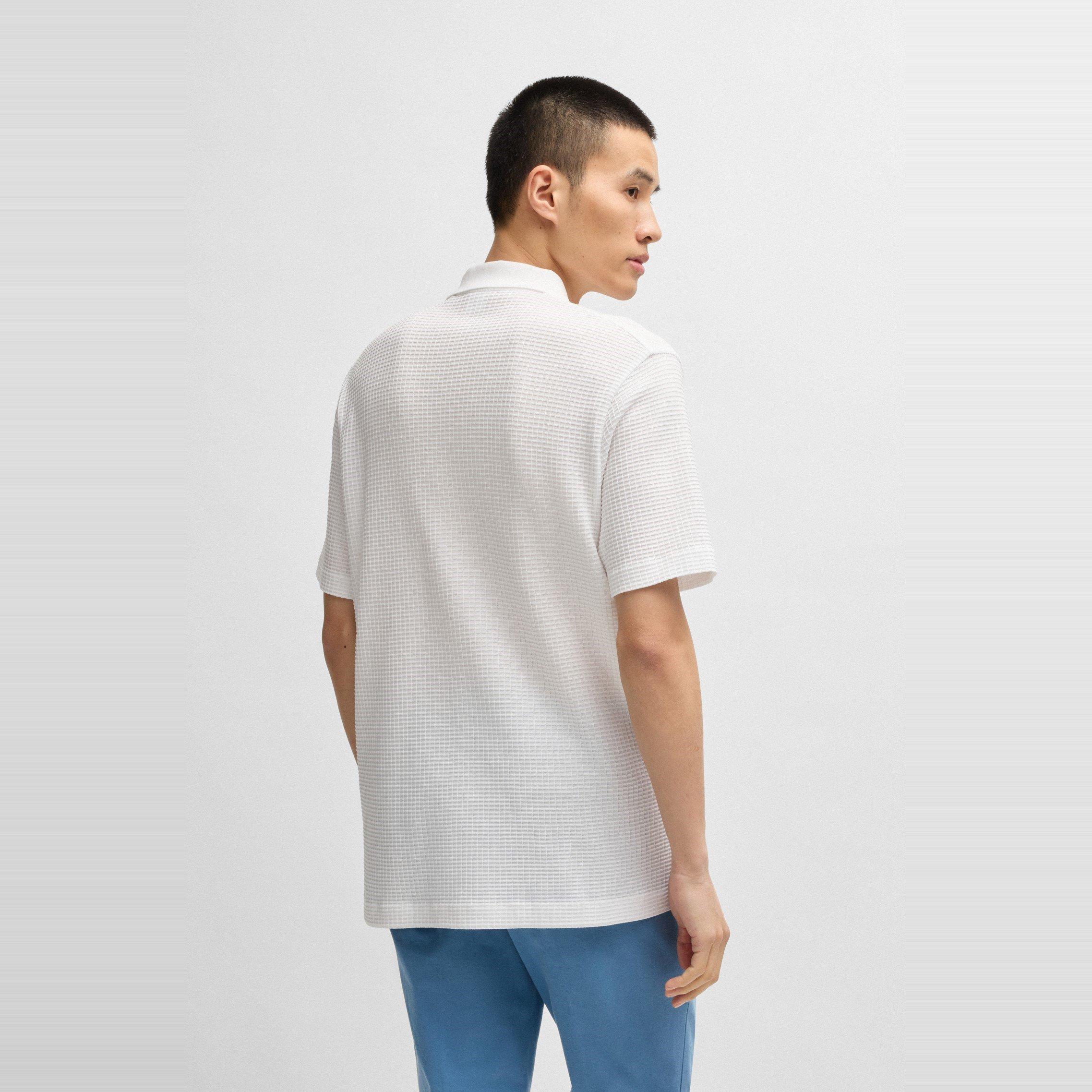 White 100 - Boss - Men's HBB CPalladio 120 Short-Sleeve Polo Shirt - 3