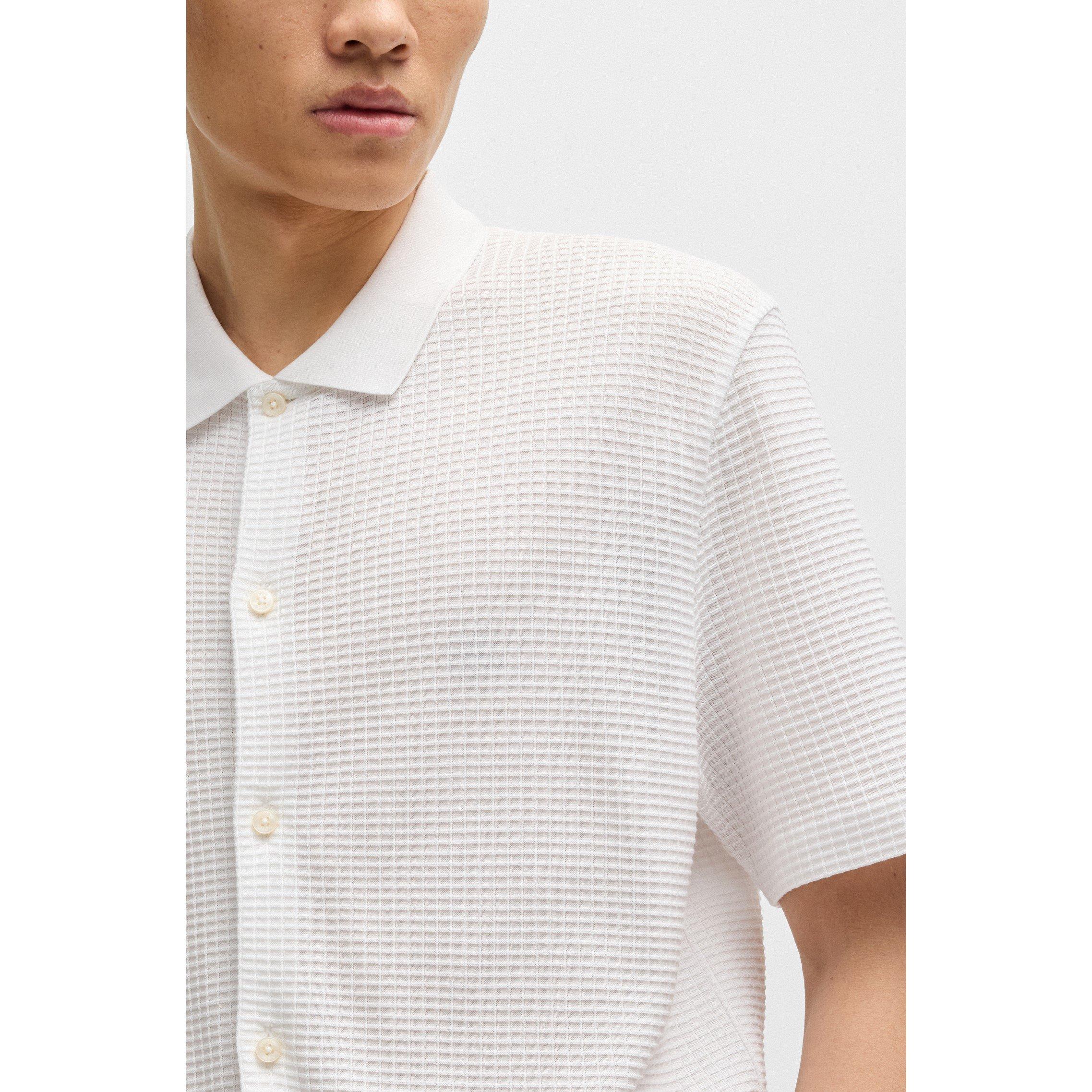 White 100 - Boss - Men's HBB CPalladio 120 Short-Sleeve Polo Shirt - 4