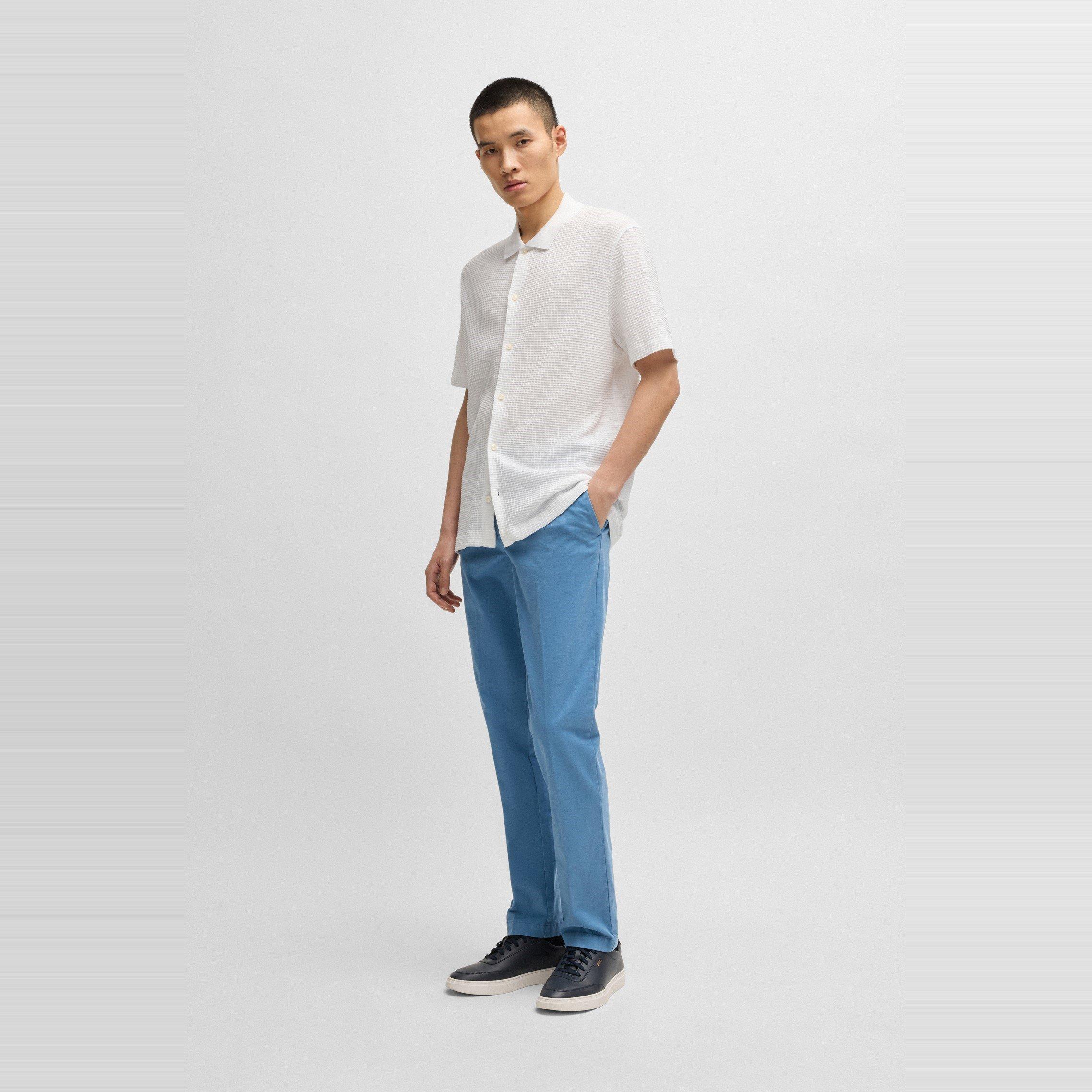 White 100 - Boss - Men's HBB CPalladio 120 Short-Sleeve Polo Shirt - 5