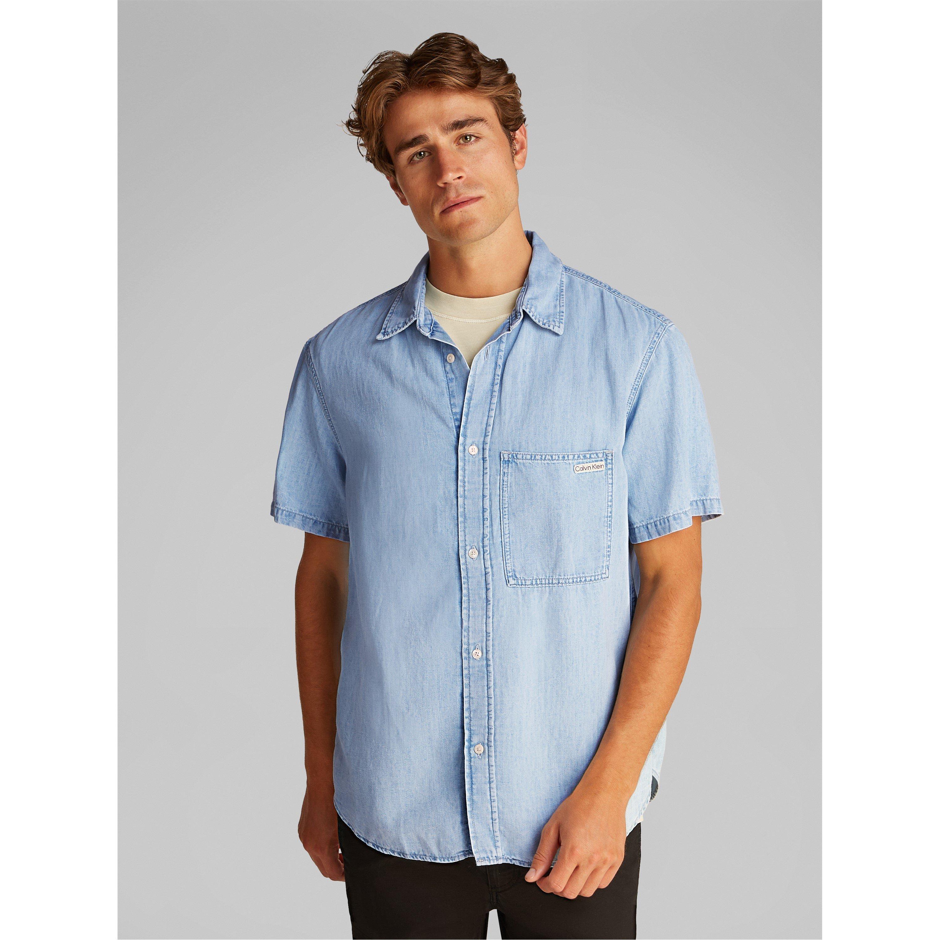 Denim Light - Calvin Klein Jeans - Men's Short-Sleeve Plain Shirt - 2