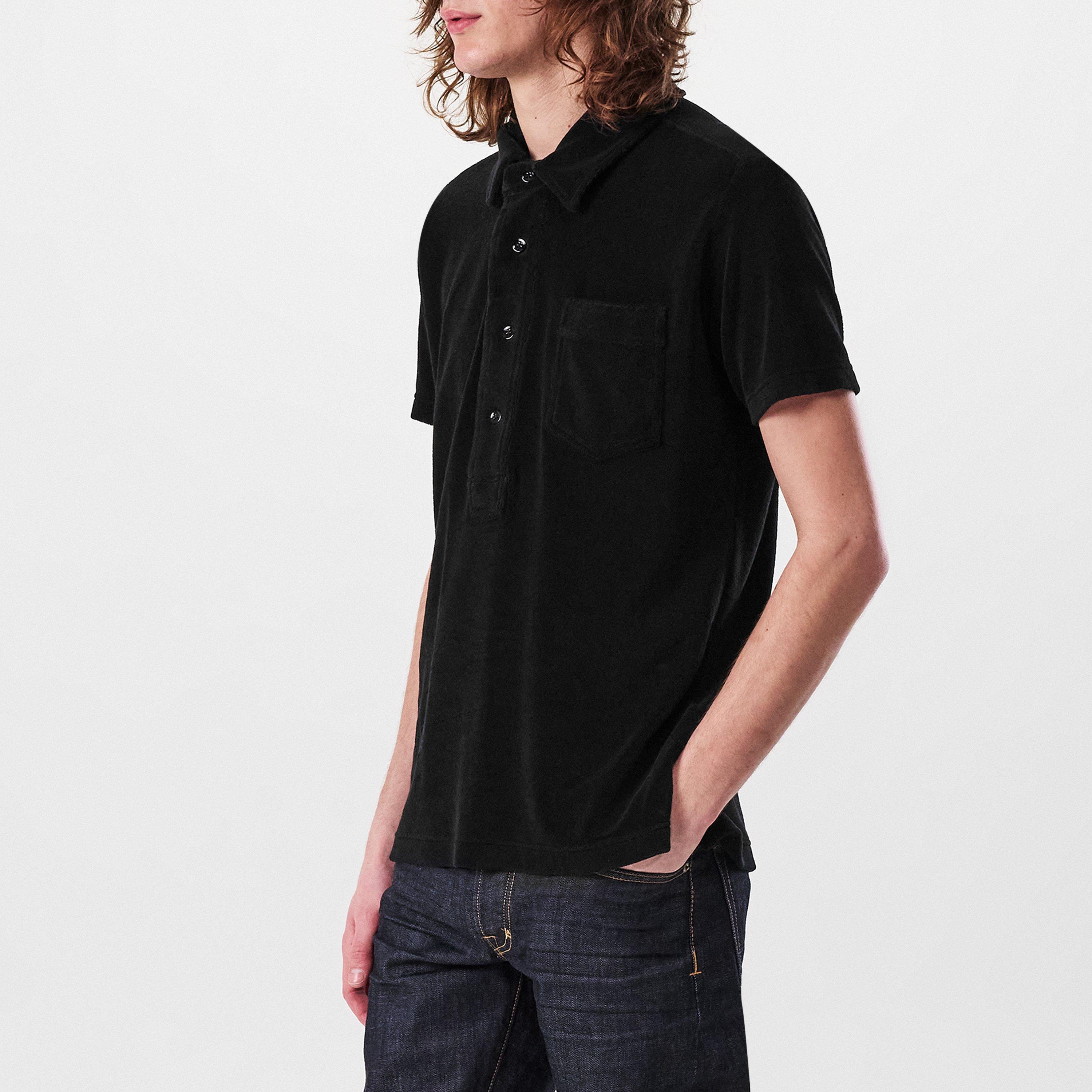 Black - Tom Ford - Men's Towelling Polo - 2