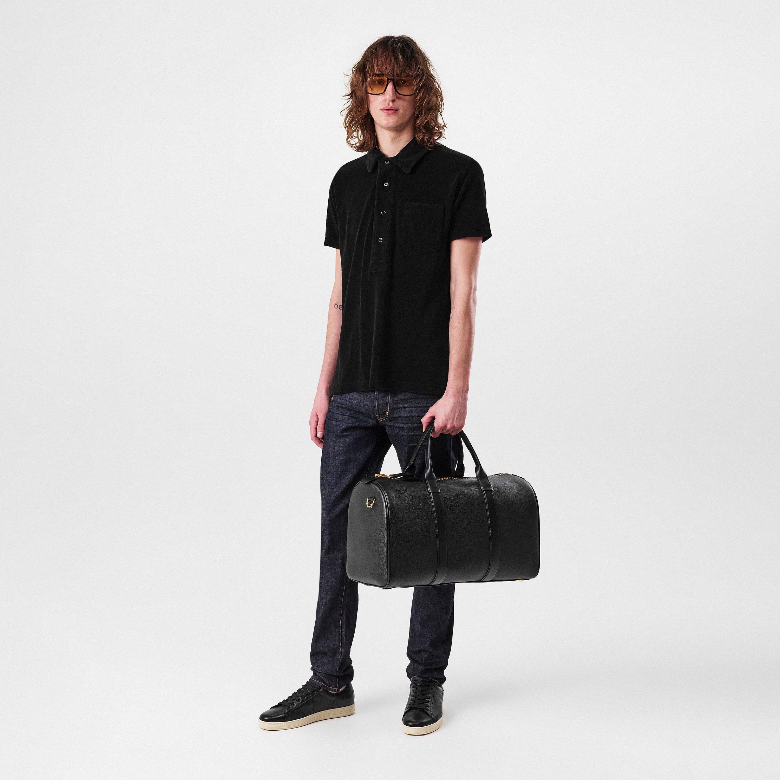 Black - Tom Ford - Men's Towelling Polo - 4