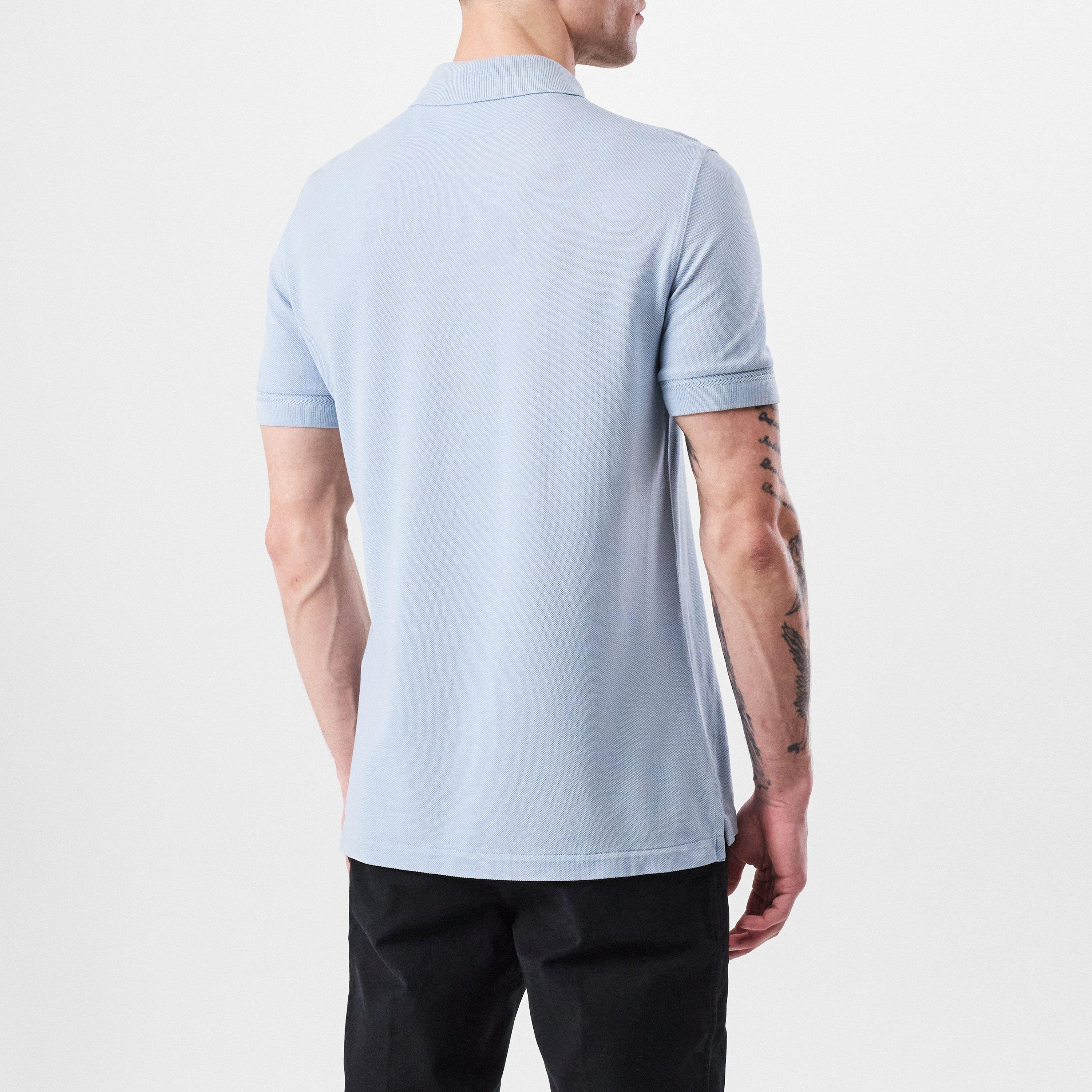 Arctic Blue - Tom Ford - Men's Piquet Short Sleeve Polo Shirt - 3