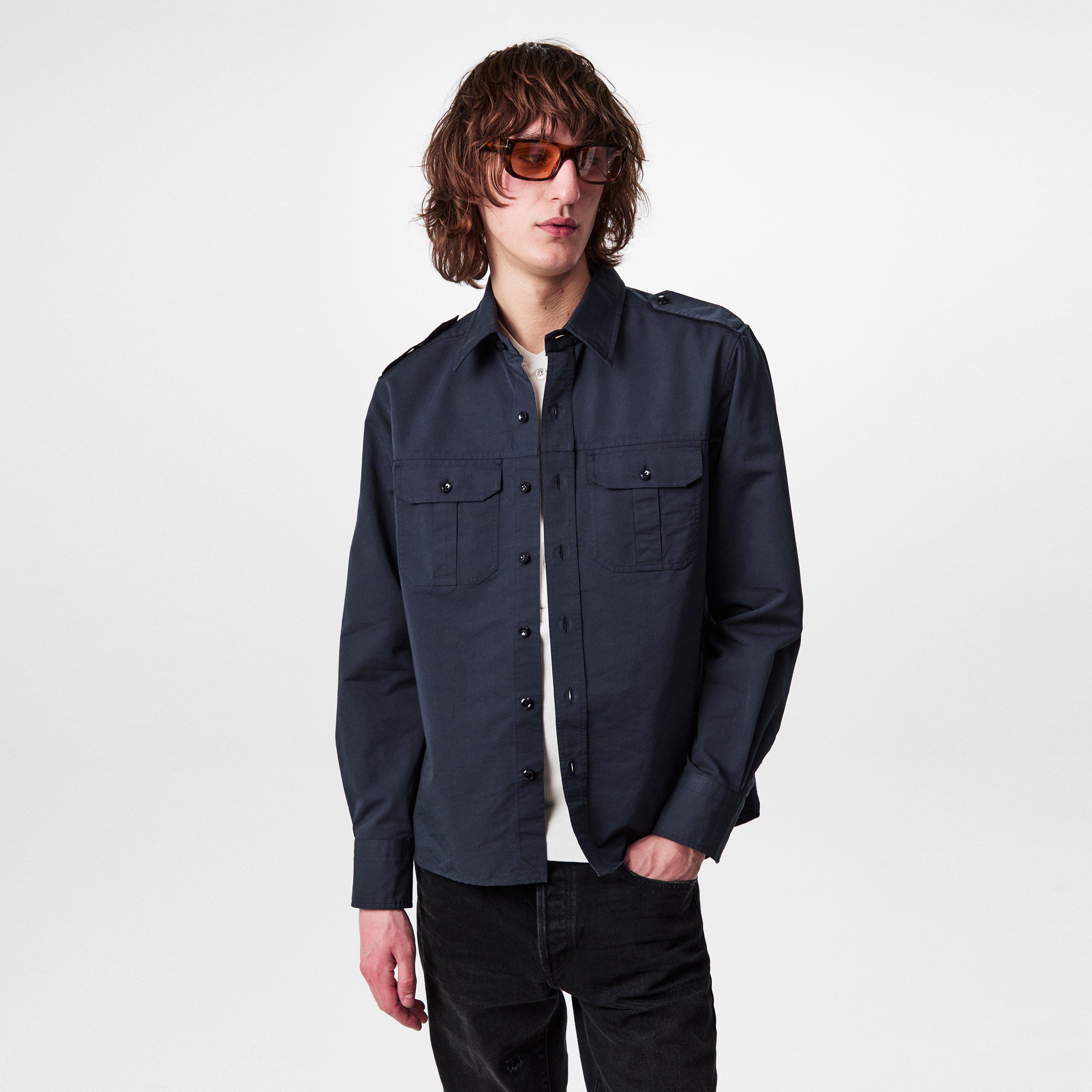 Navy - Tom Ford - Western Shirt - 3