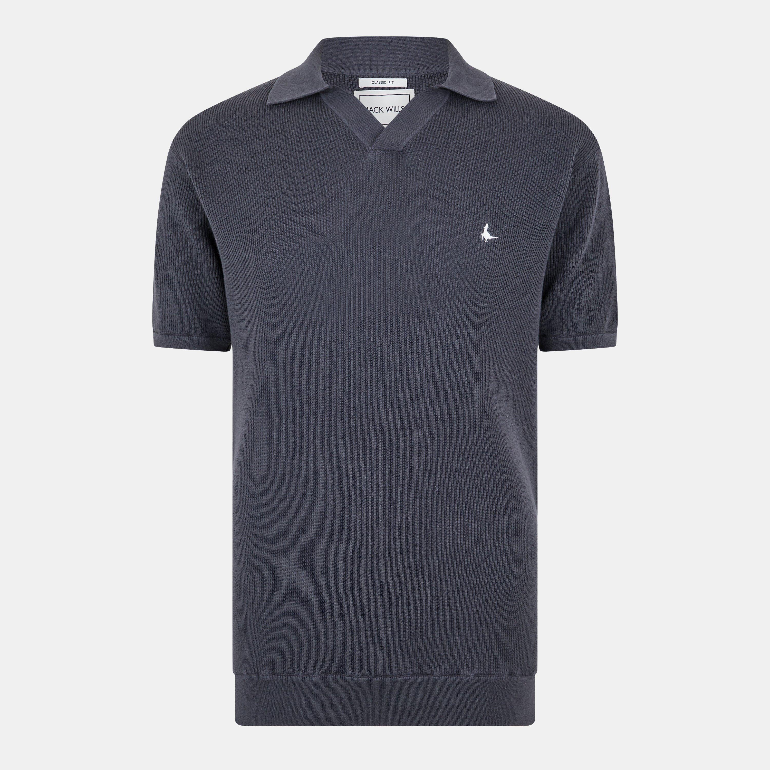 Jack Wills Men's Ottoman Knit Short-Sleeve Polo Shirt | Jack Wills UK
