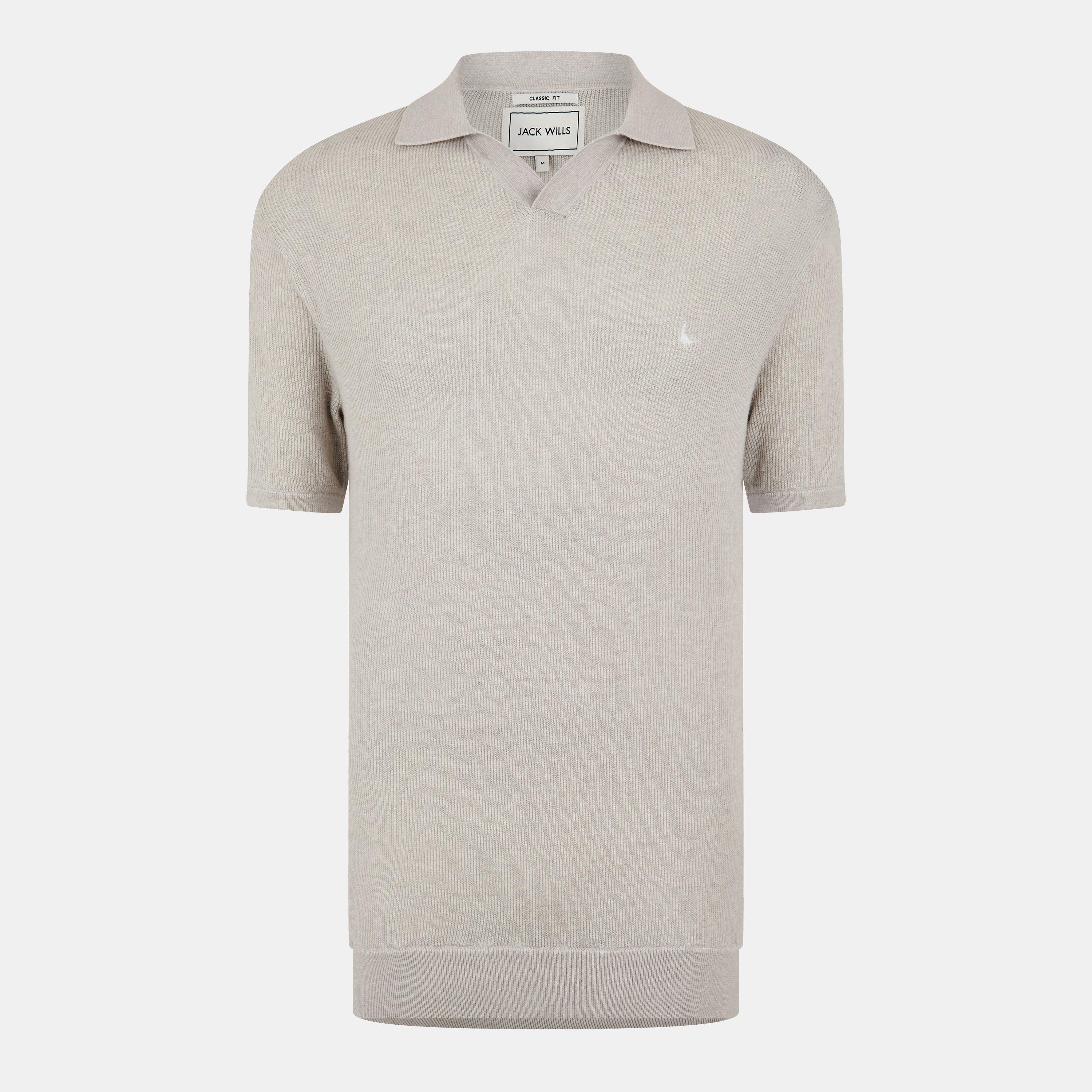 Jack Wills Men's Ottoman Knit Short-Sleeve Polo Shirt | Jack Wills UK